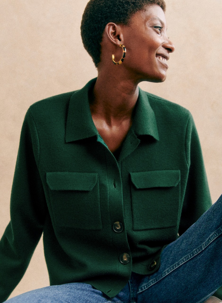 Betty Cardigan Bottle Green