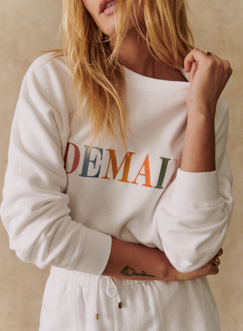 Demain Sweatshirt - Solidarity Creation White/Multicolour