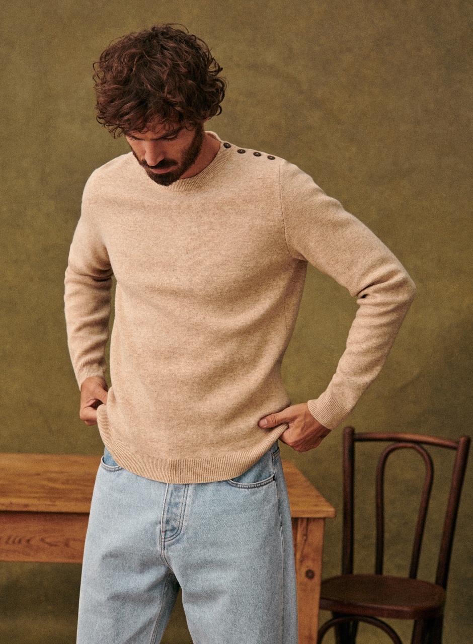 Grisons Sweater Mottled Beige