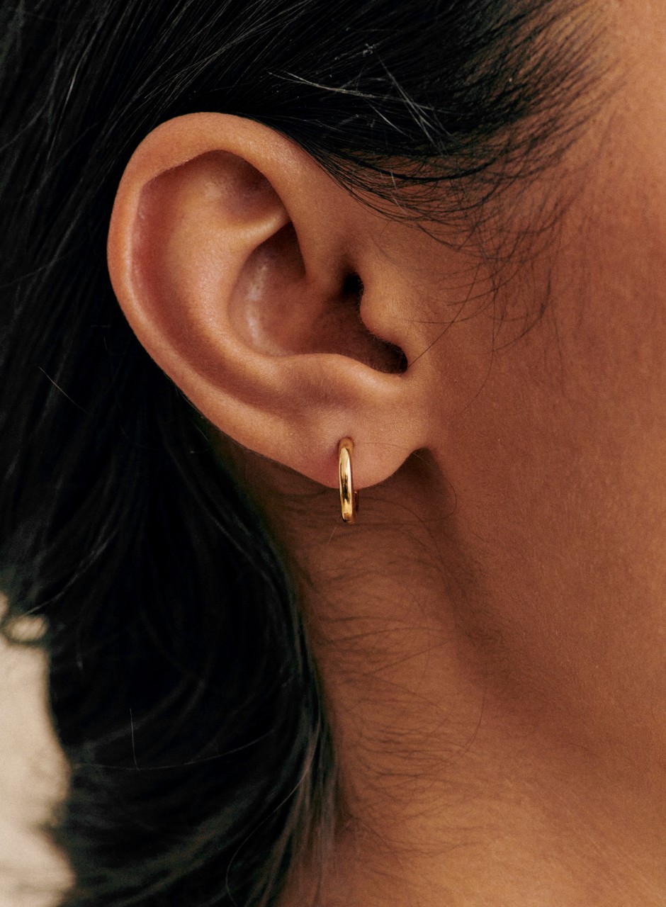 Small Eva Hoops Gold
