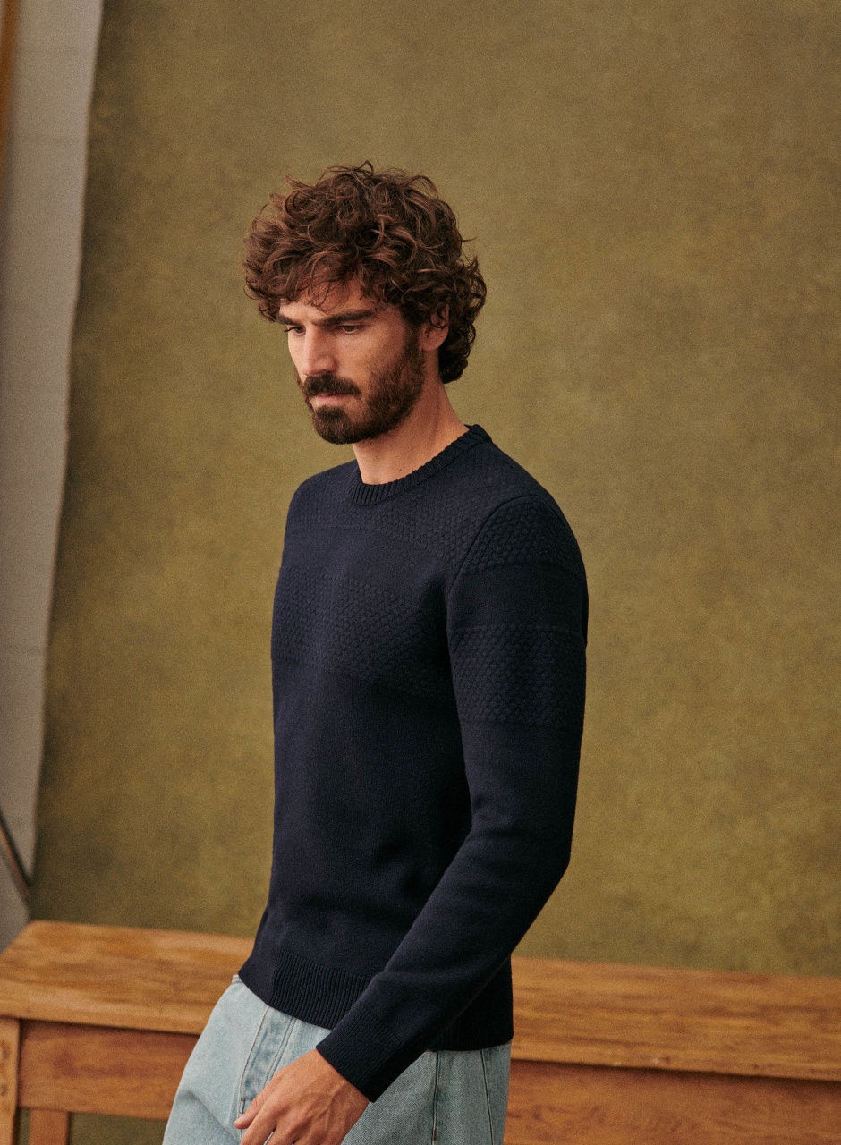 Spencer Sweater Navy Blue