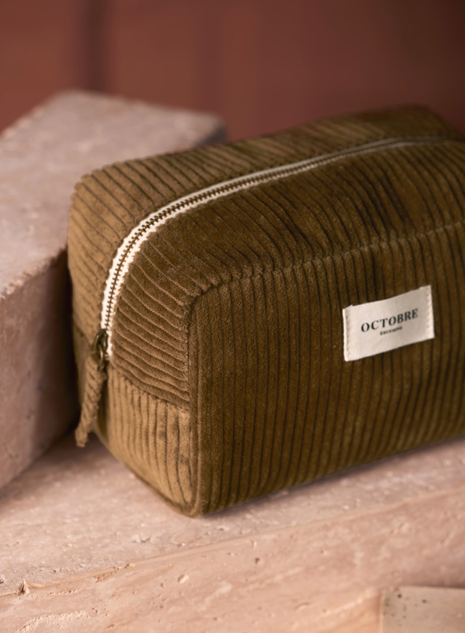 Twyman Corduroy Toiletry bag Big Rib Tobacco