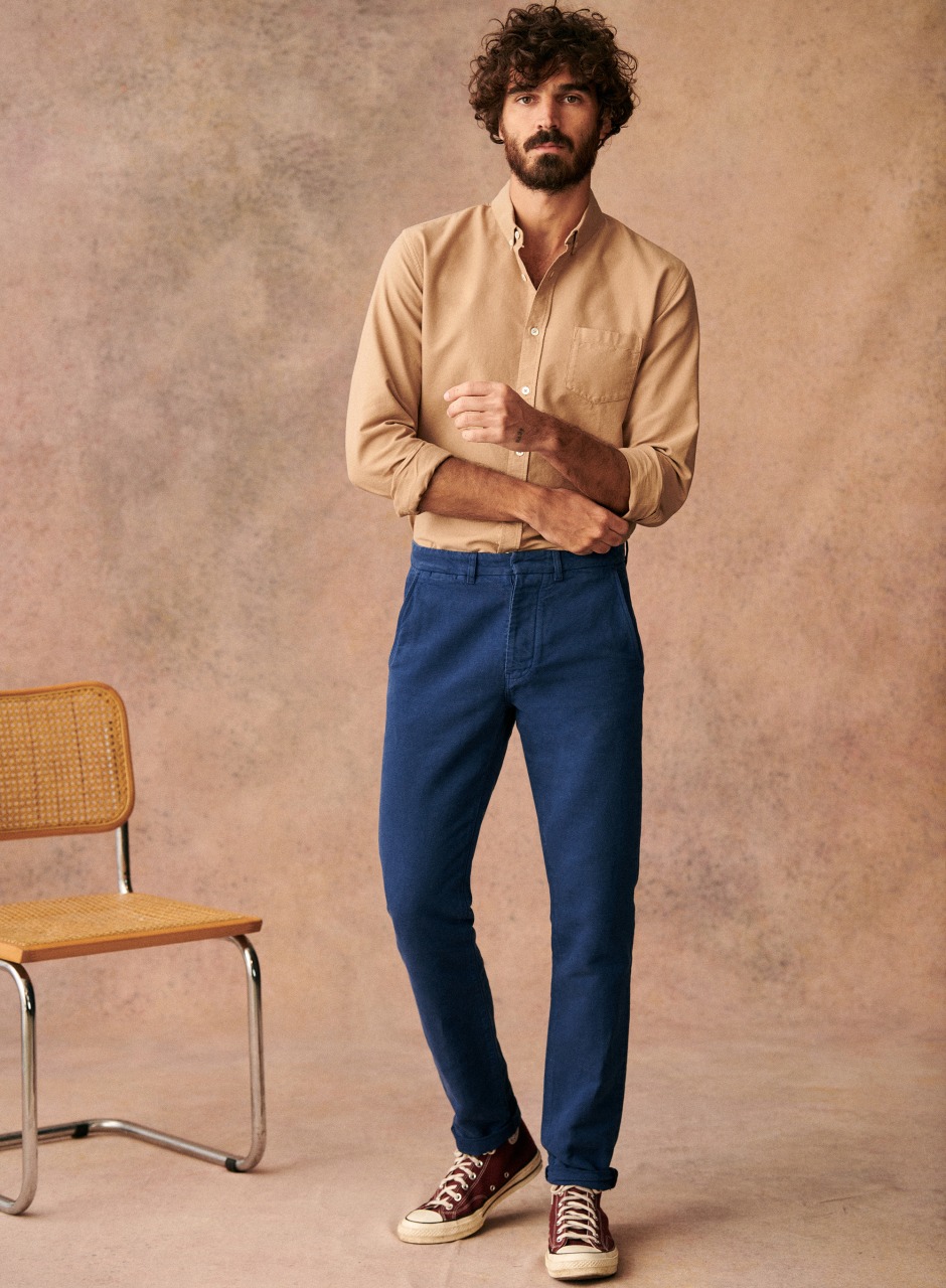 Tom Chinos Textured blue