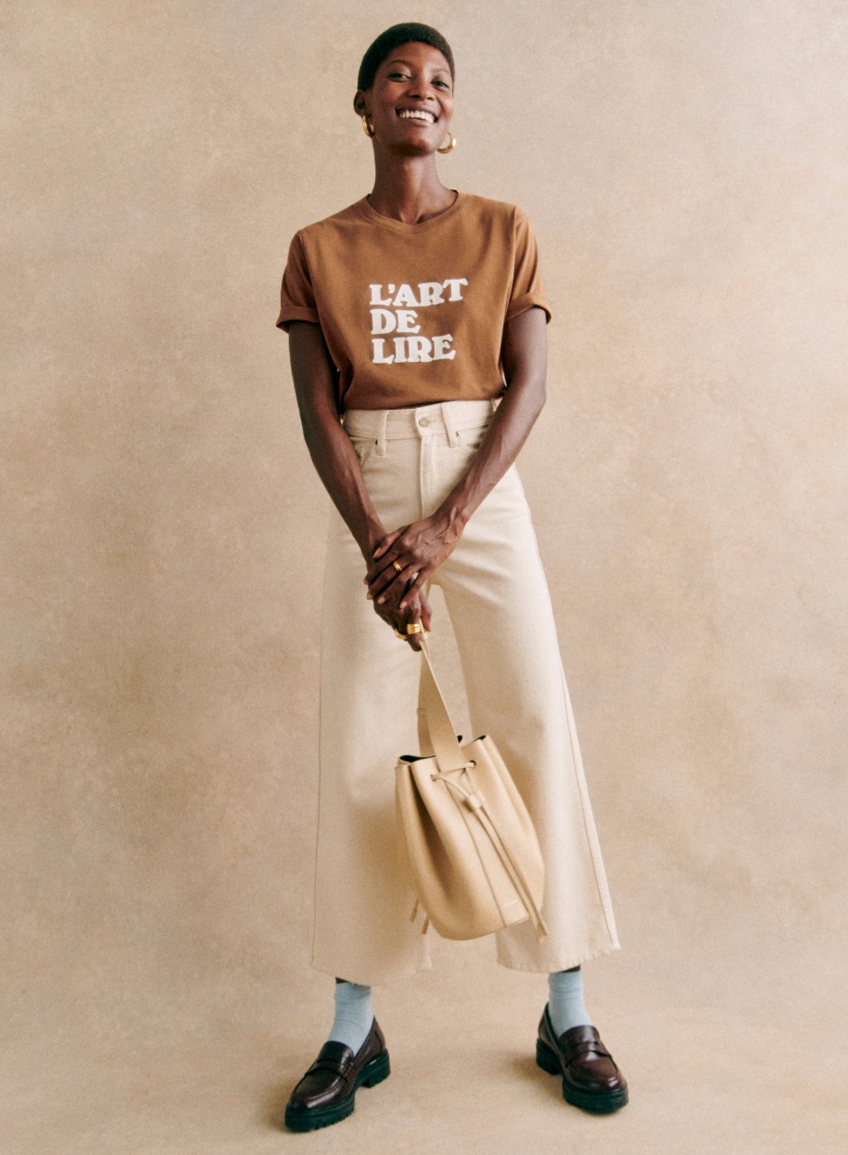 L'art de Lire T-shirt - Solidarity Creation Camel / Ecru