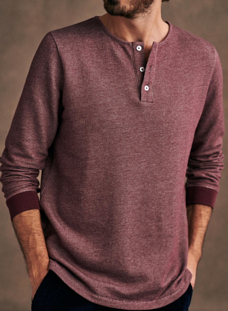 Spike Henley Burgundy