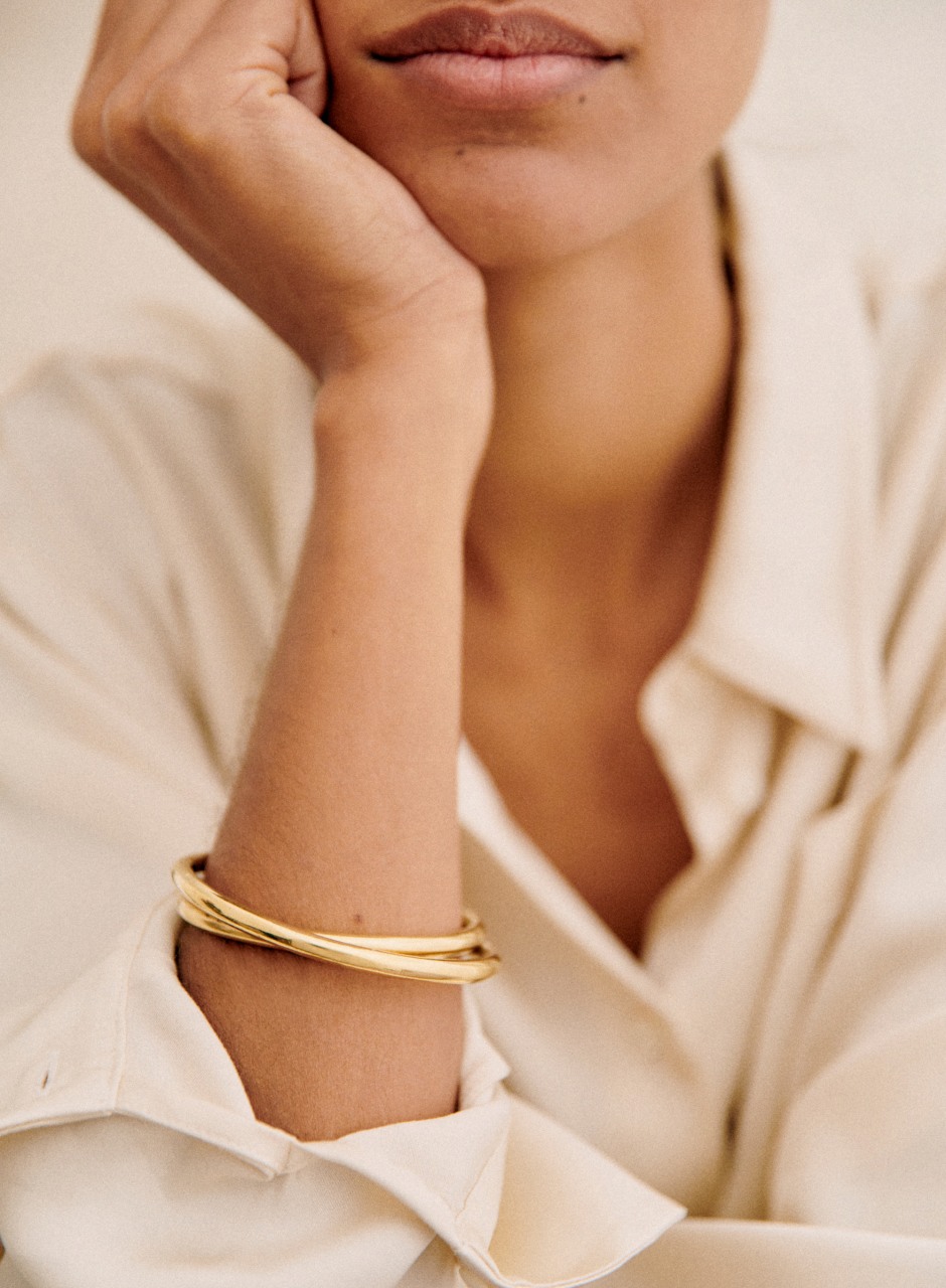 Chiara Wrist Cuff Bracelet Gold