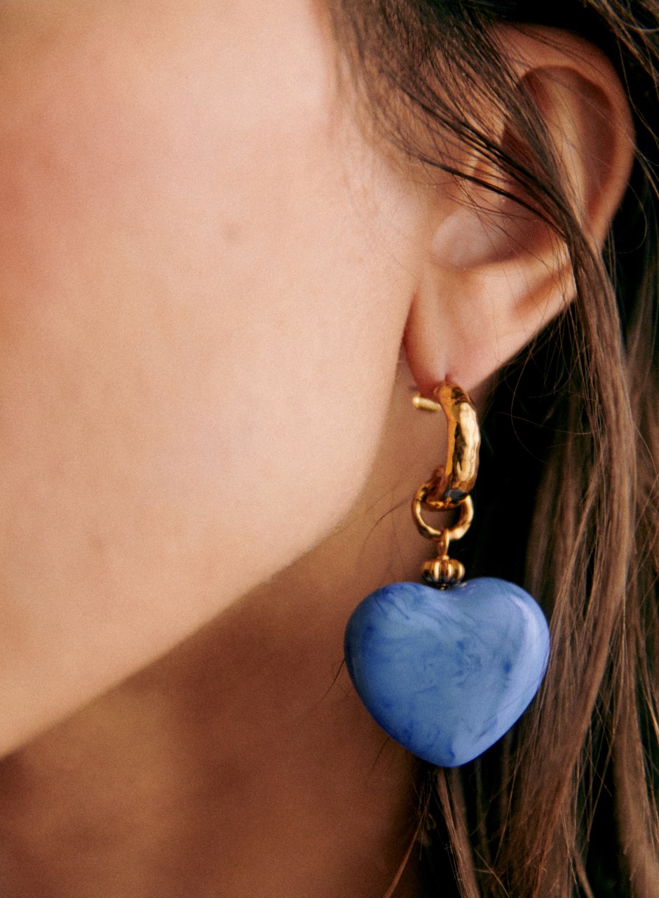 Pippa Earrings Denim Blue