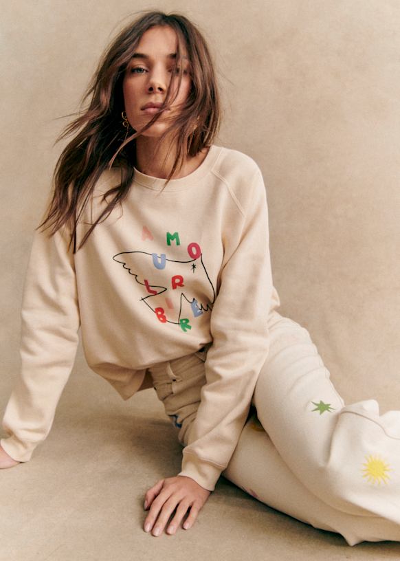 Amour Libre Oiseau Sweatshirt - Sézane x Pangea