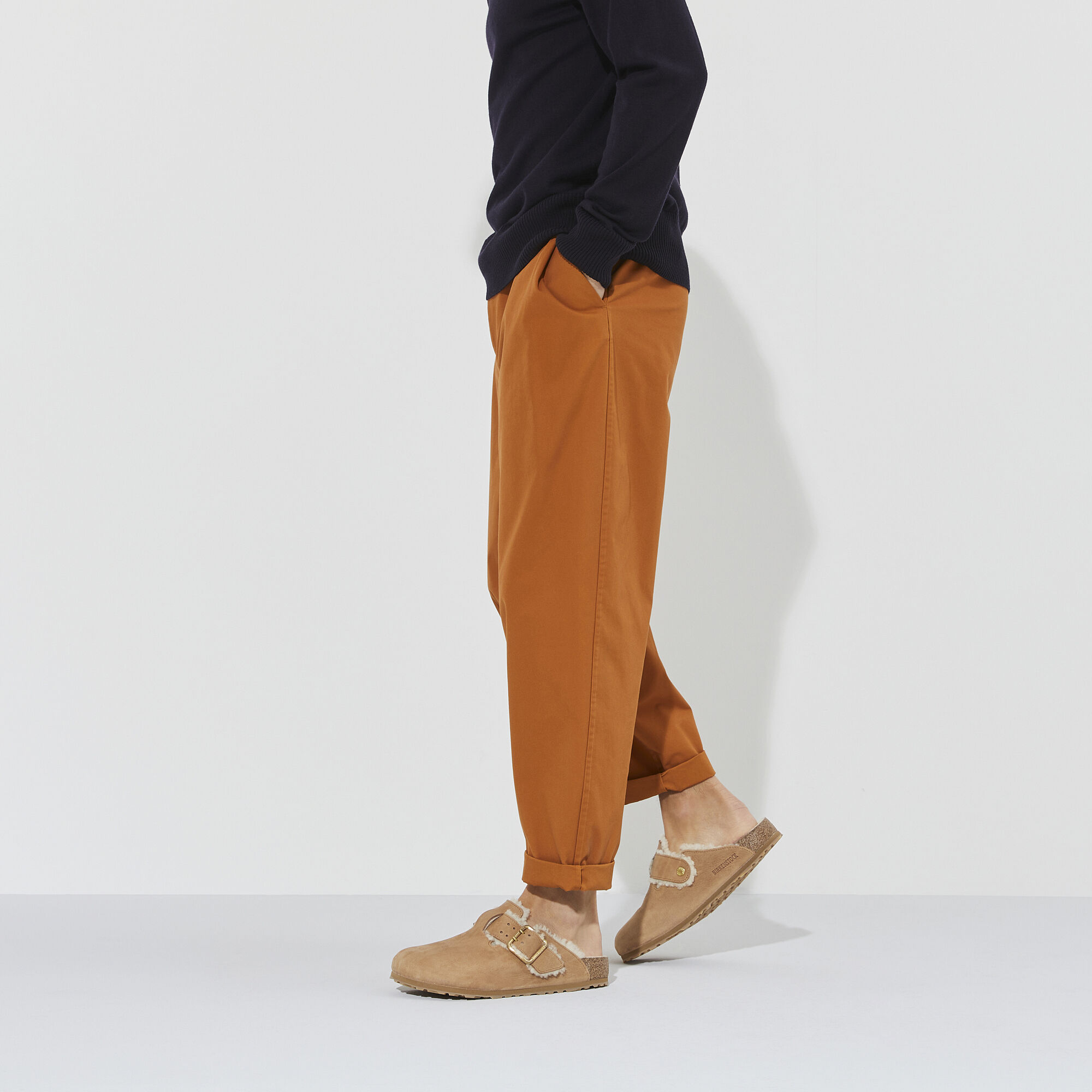 Boston Bold Shearling Natural Leather Nubuck