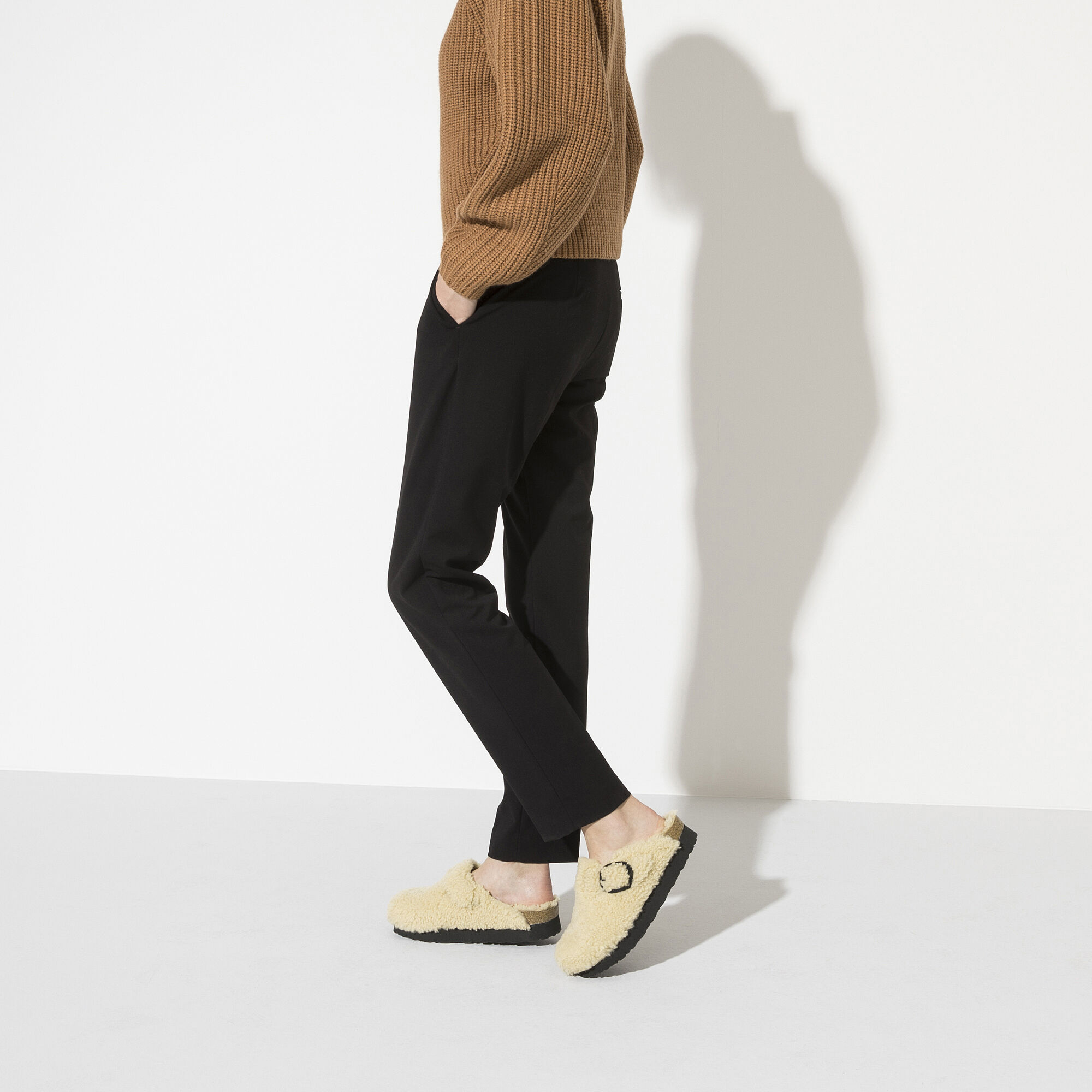 Boston Big Buckle Platform Shearling