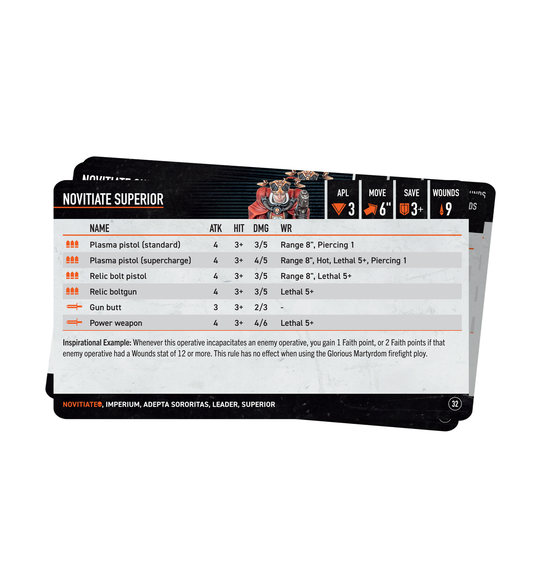 Kill Team: Novitiates – Datacards