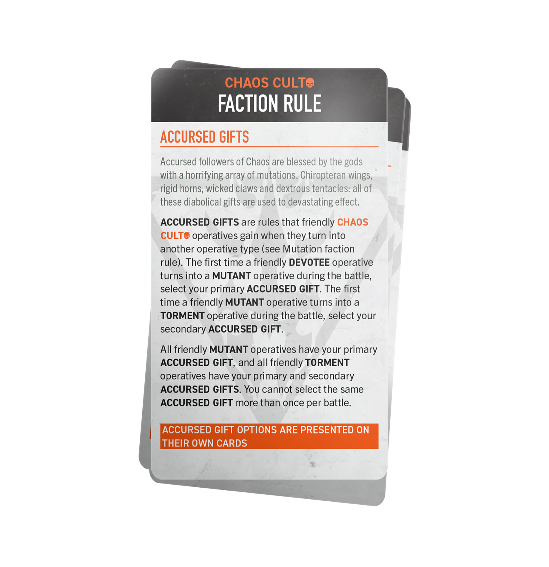 Kill Team: Chaos Cult – Datacards