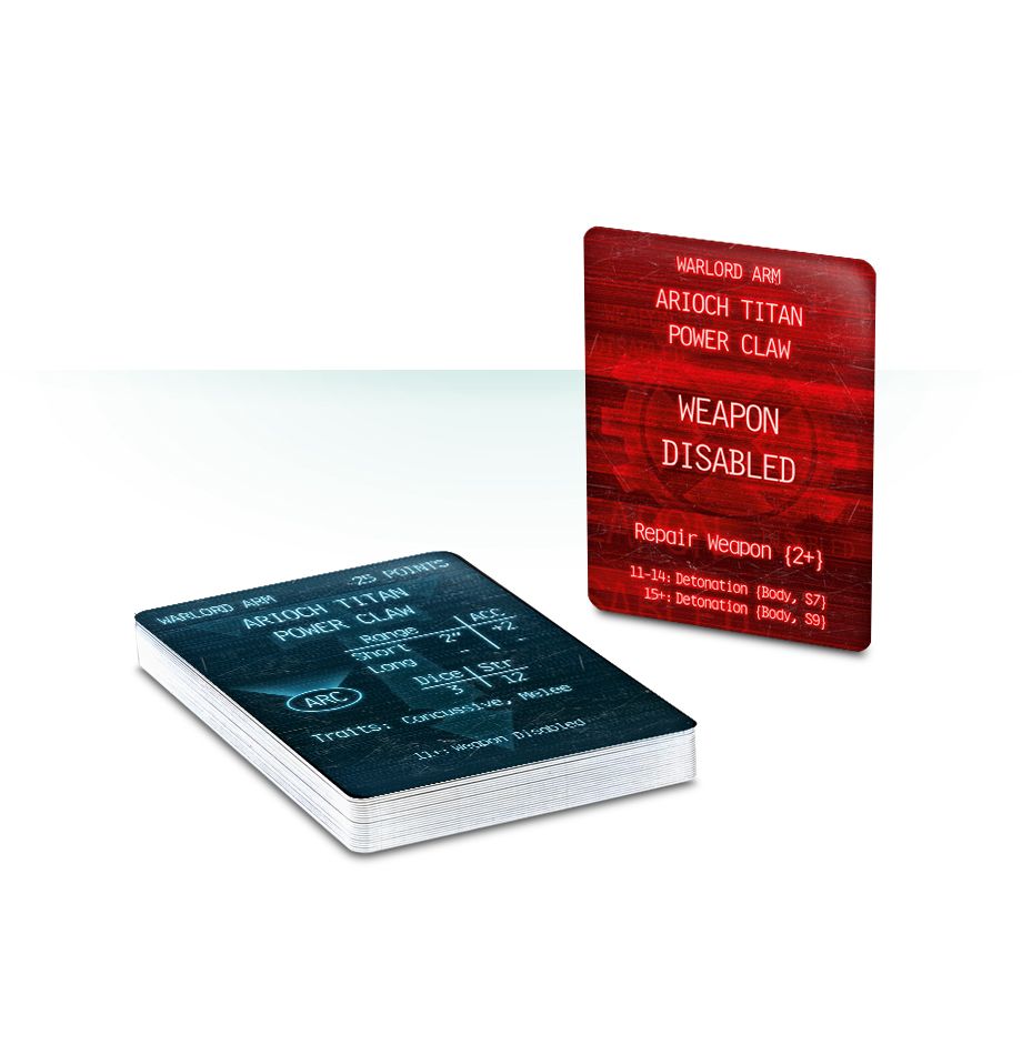 Adeptus Titanicus Warlord Battle Titan Weapon Card Pack