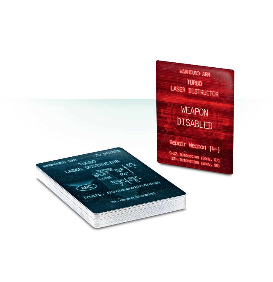 Adeptus Titanicus Warhound Scout Titan Weapon Card Pack