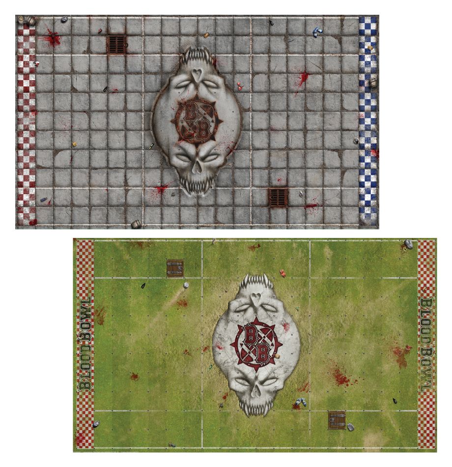 Sevens Pitch: Double-sided Pitch and Dugouts for Blood Bowl Sevens