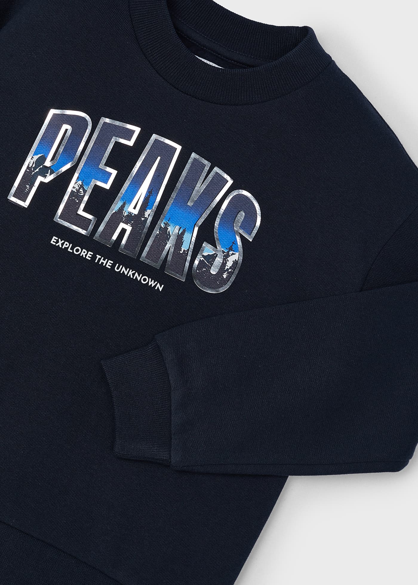 Boy Mountain Letter Print Sweatshirt