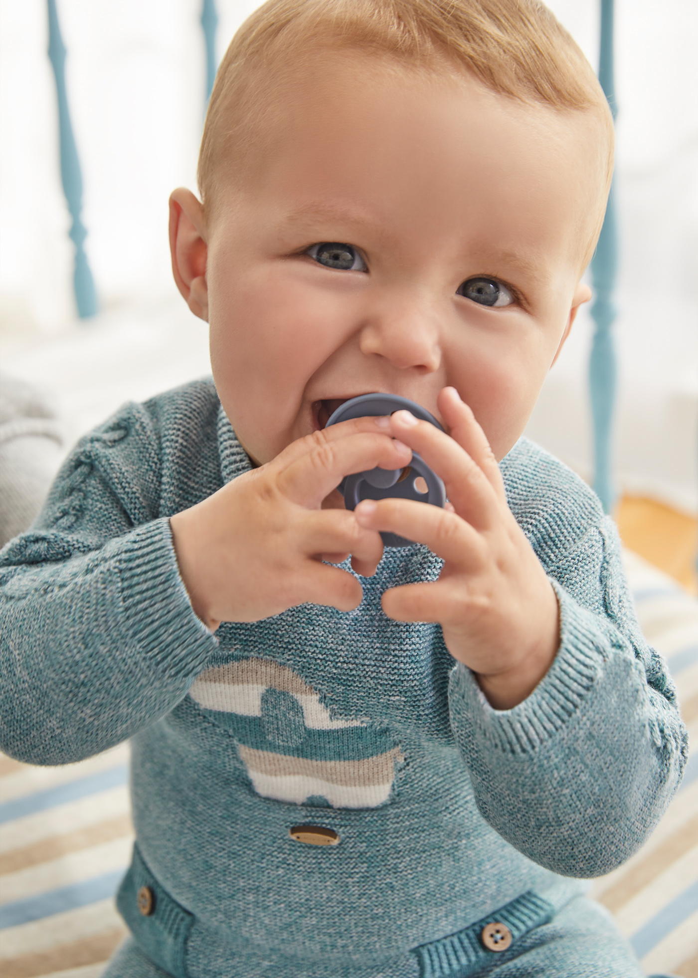 Newborn Boy Tricot Romper