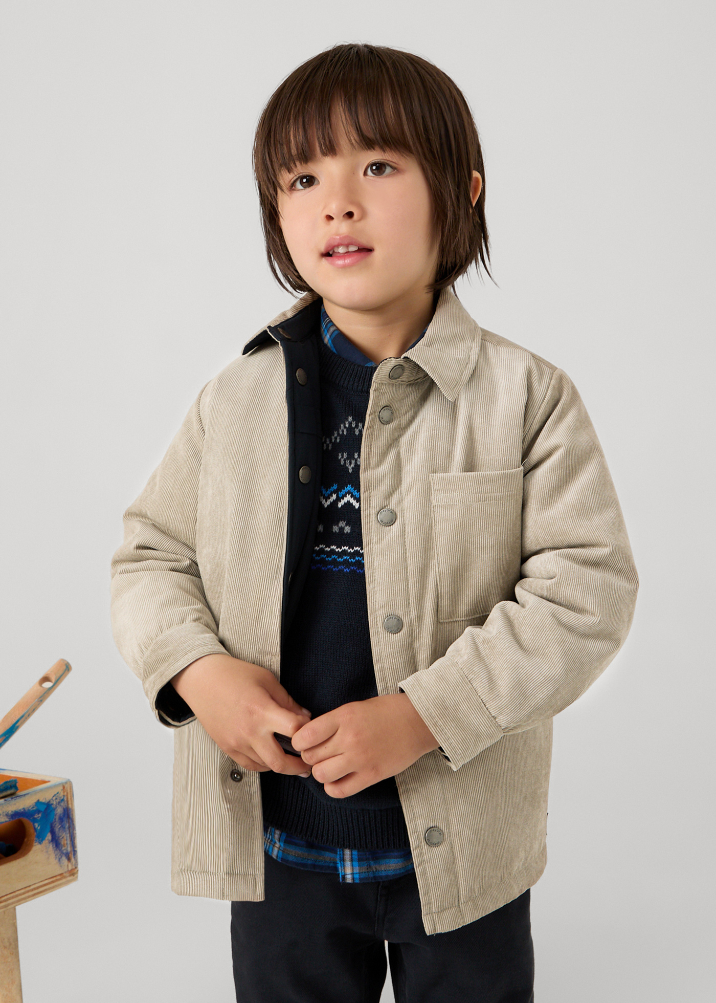 Boy Reversible Corduroy Shirt