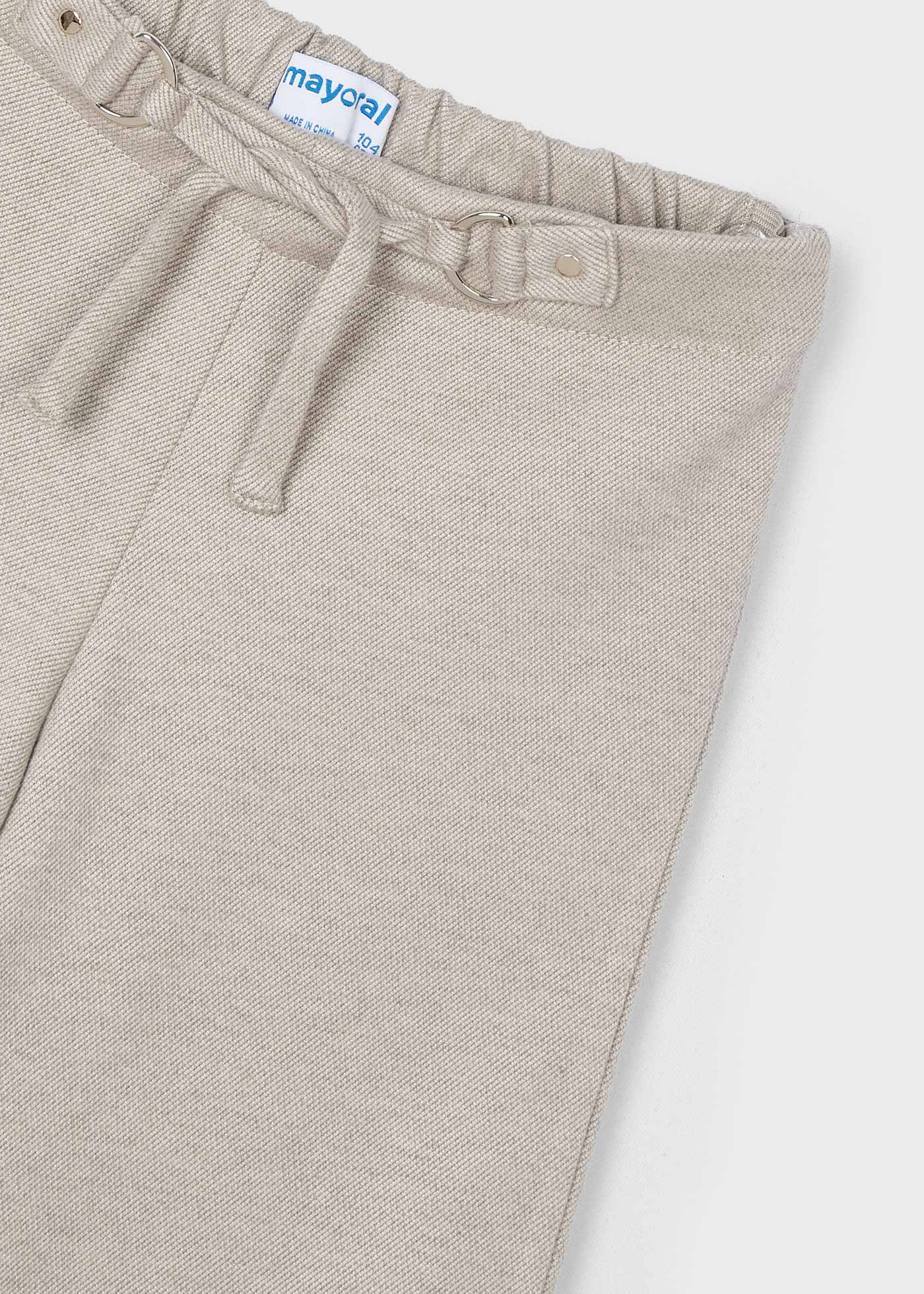 Girl Wide Leg Trousers with Tie Waist