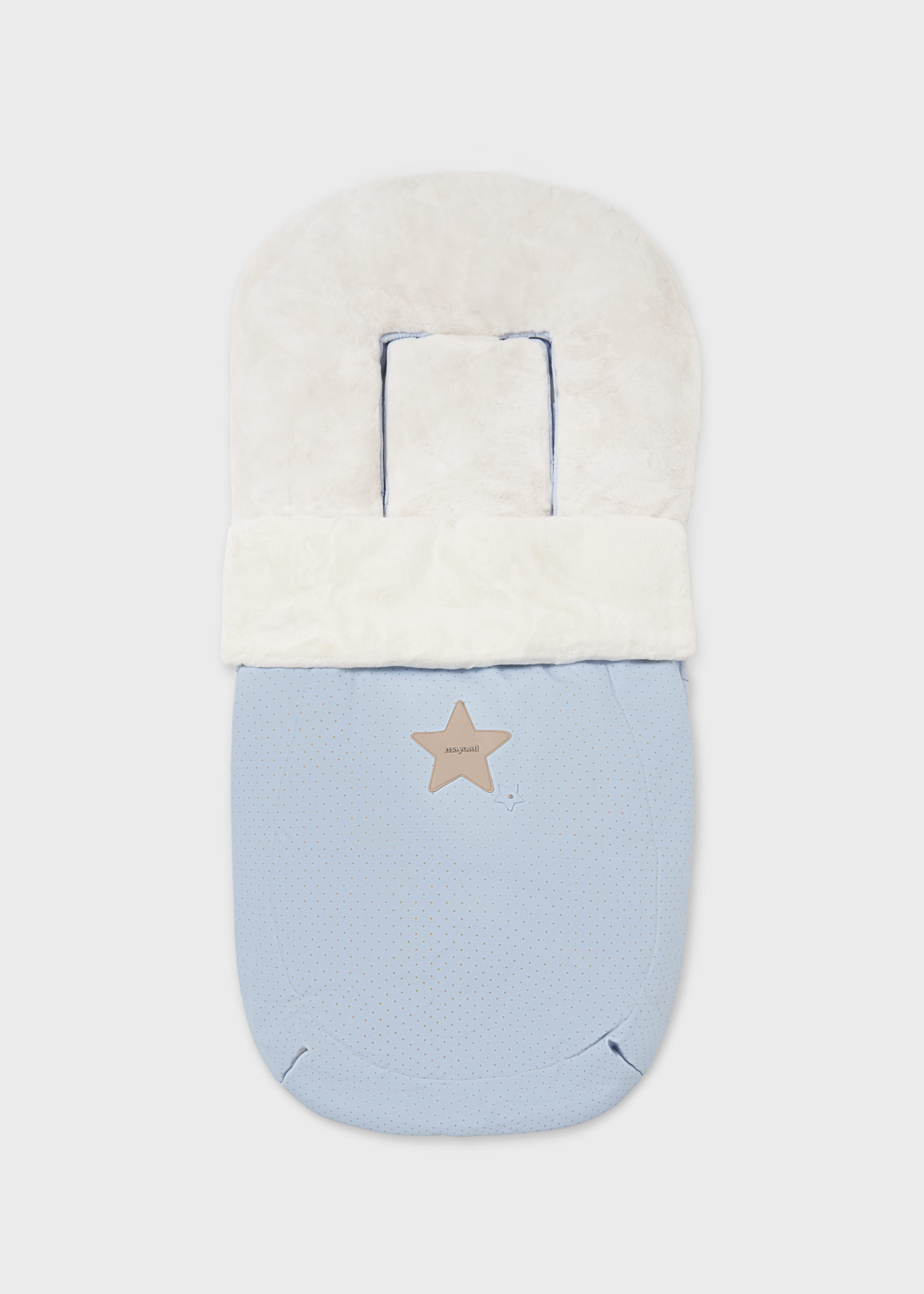 Faux fur footmuff for baby