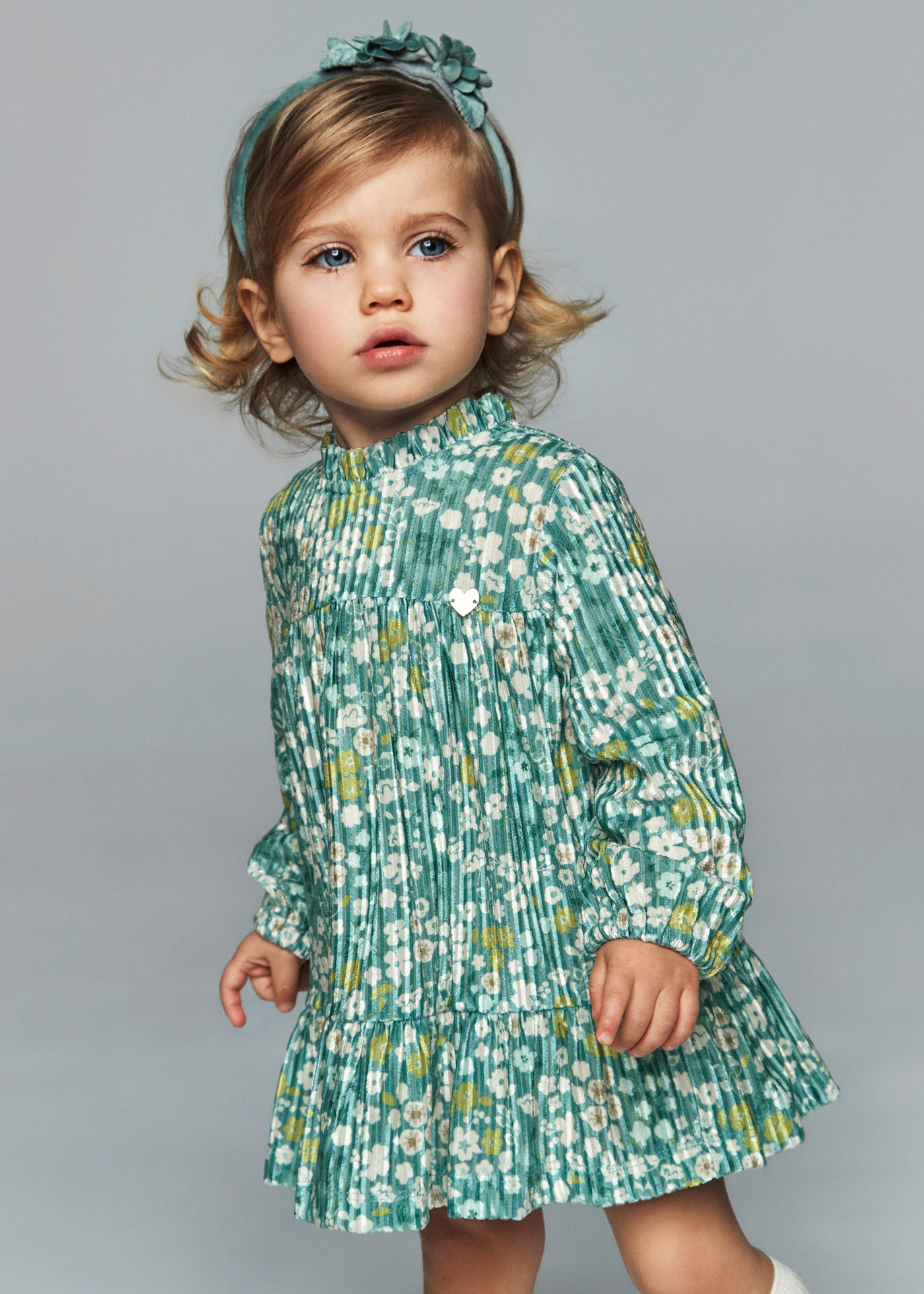 Baby Velvet Floral Dress