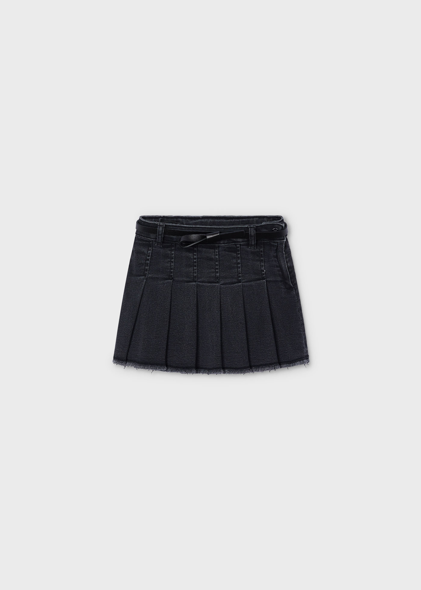 Girl Denim Skirt with Belt