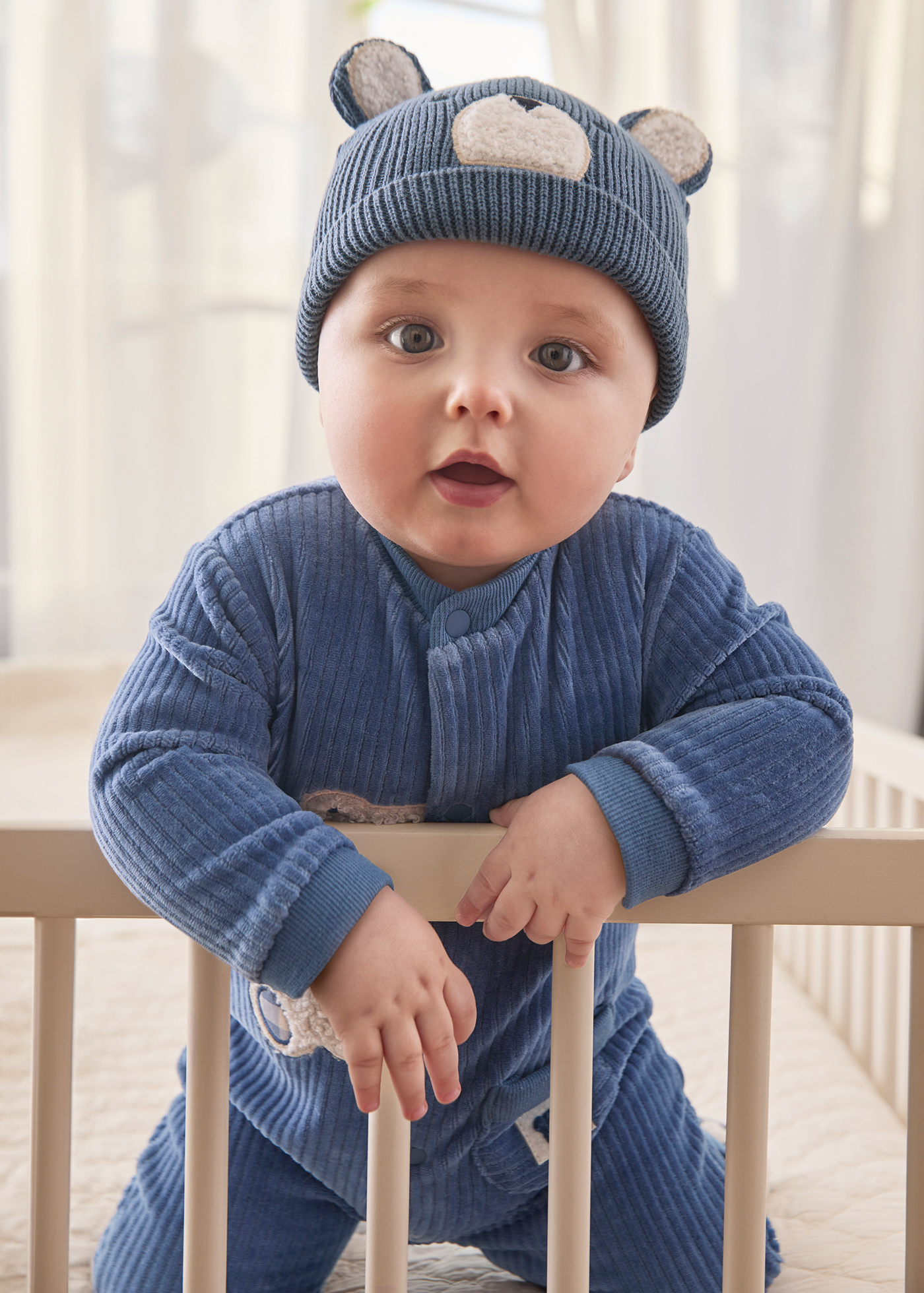 Newborn Boy Corduroy Romper