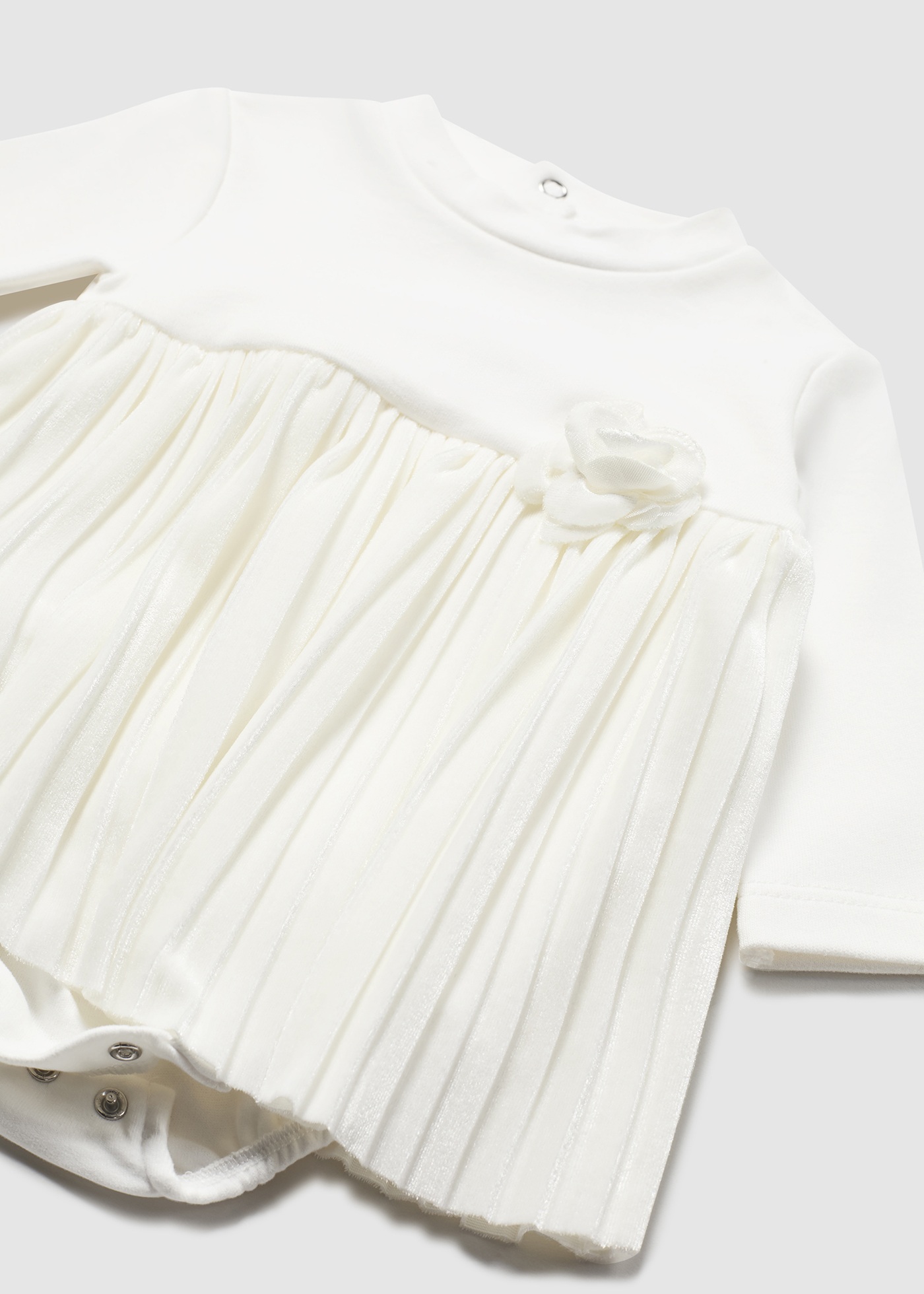 Newborn Girl Pleated Romper Dress