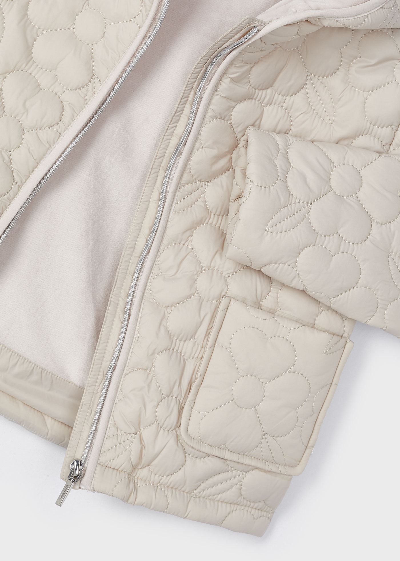 Girl Floral Quilted Coat