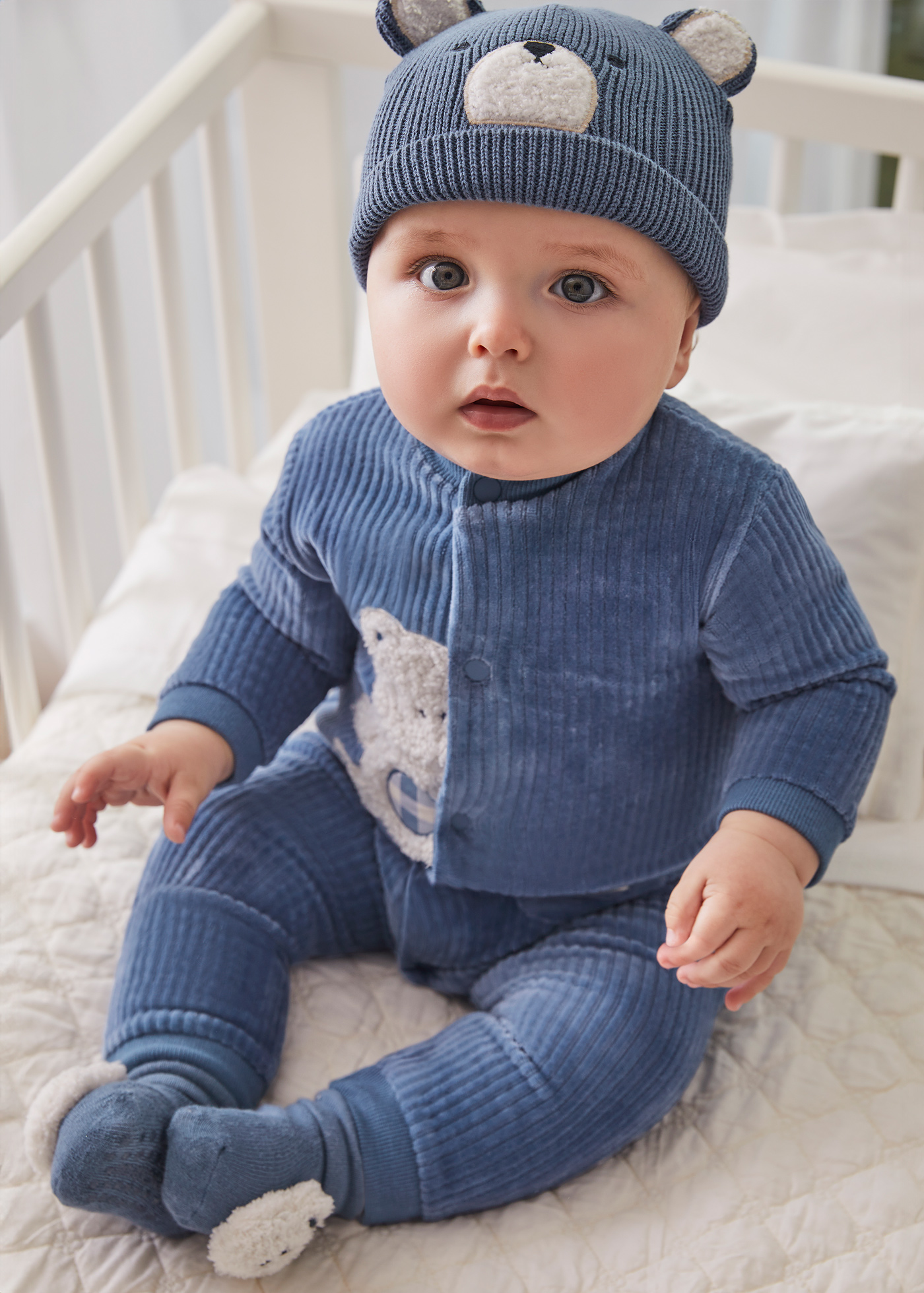 Newborn Boy Corduroy Romper