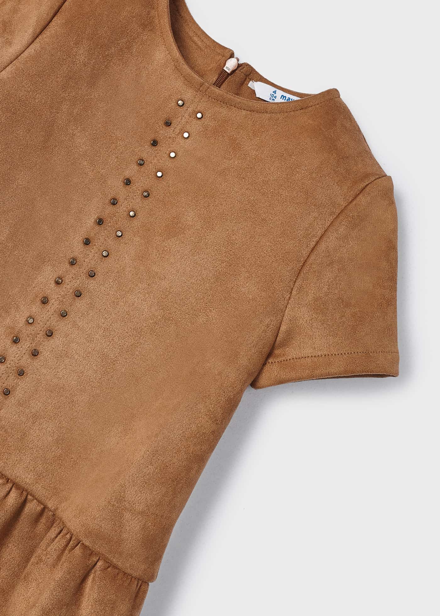 Girl Suede Dress with Crossbody Bag