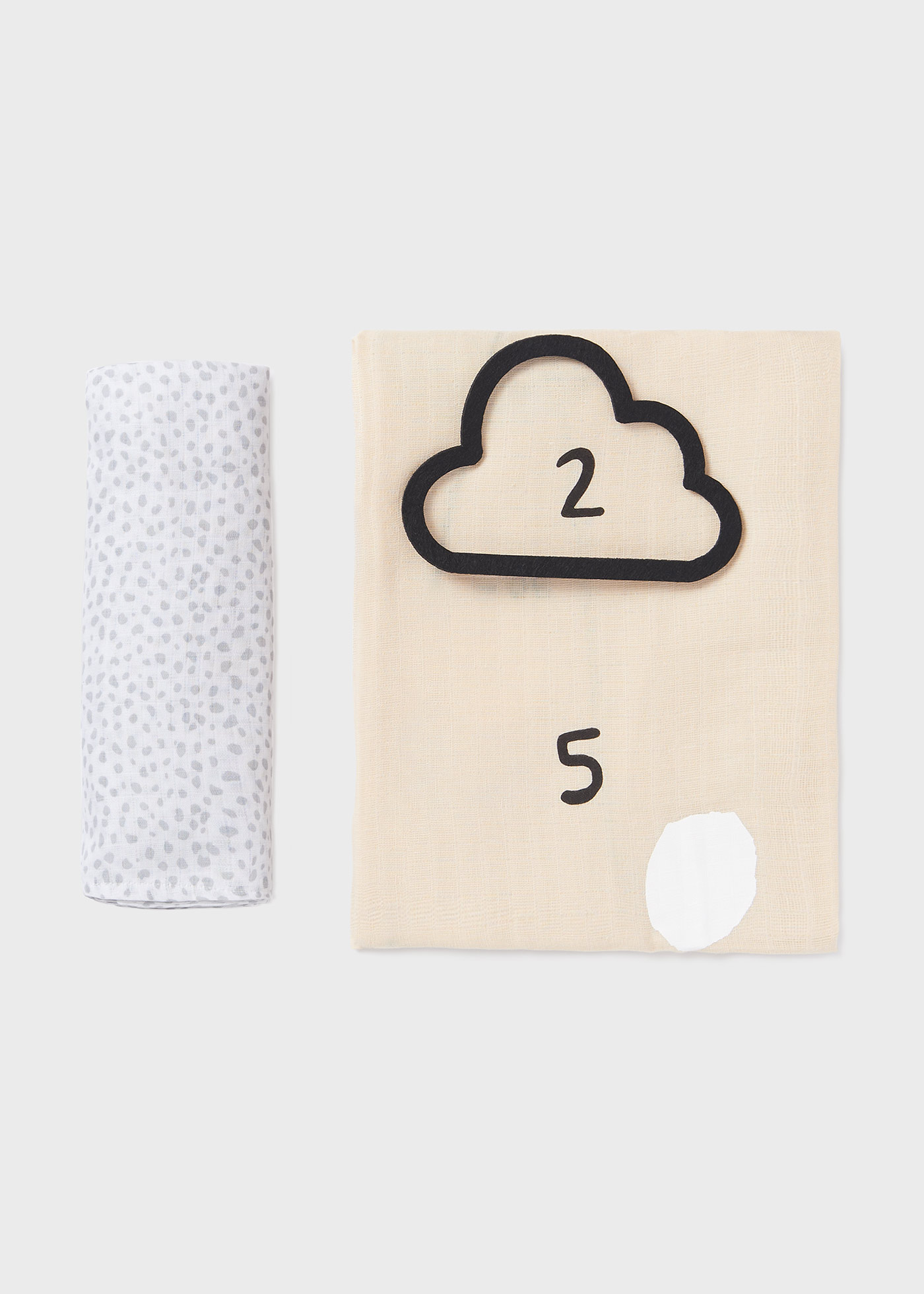 2 milestone muslin set baby