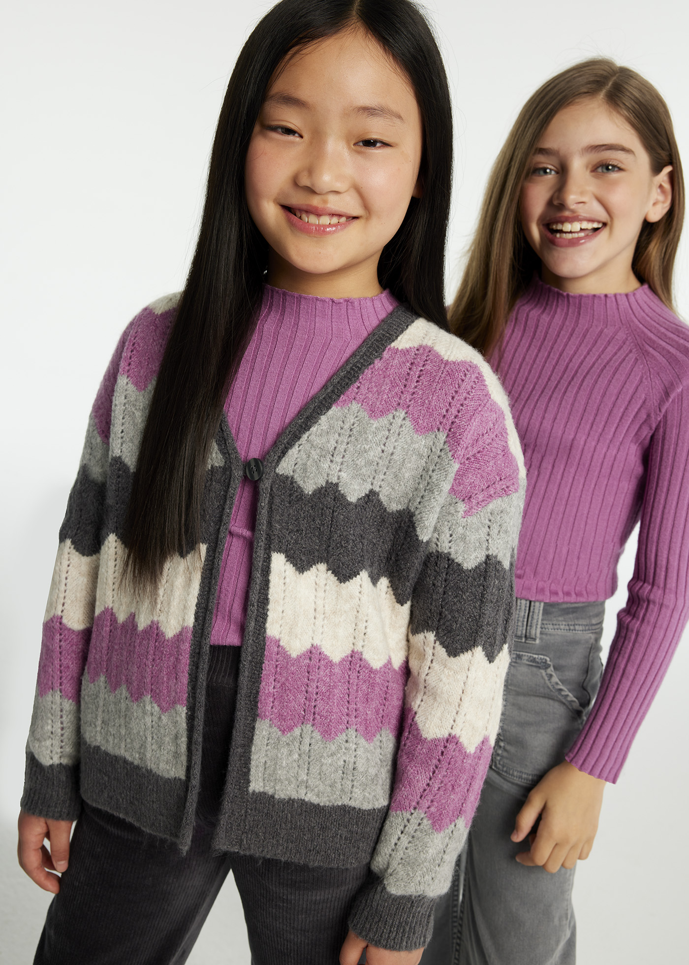 Girl Zigzag Cardigan