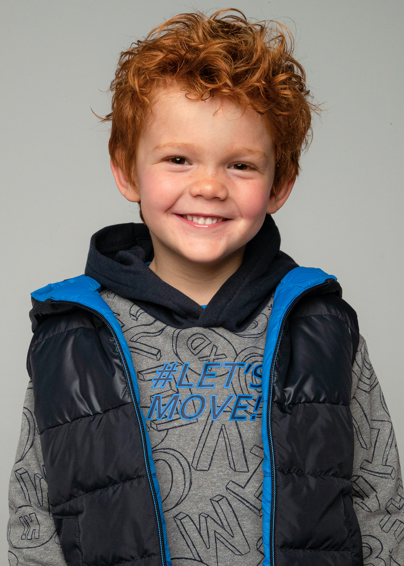 Boy Contrast Print Hoodie