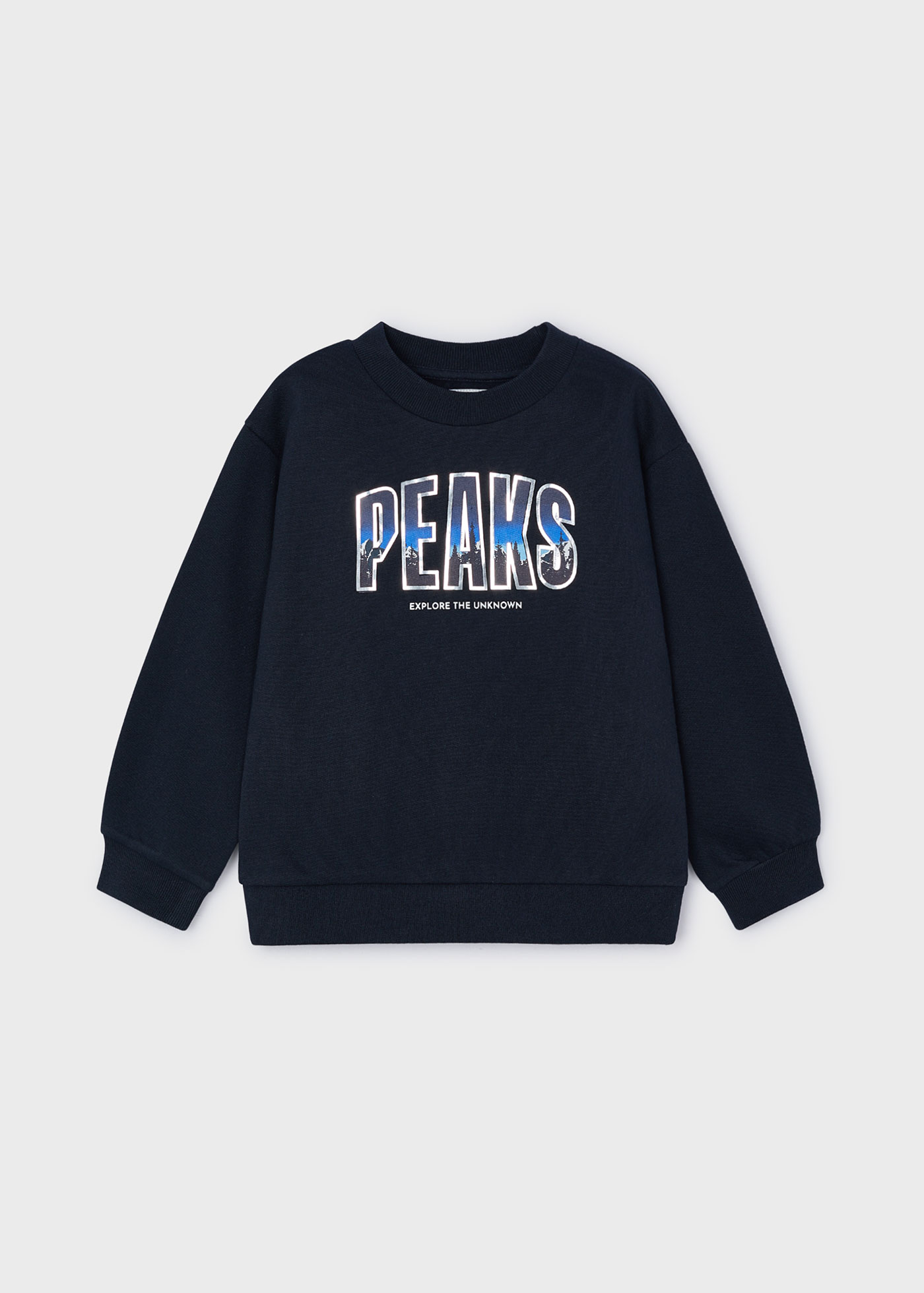 Boy Mountain Letter Print Sweatshirt