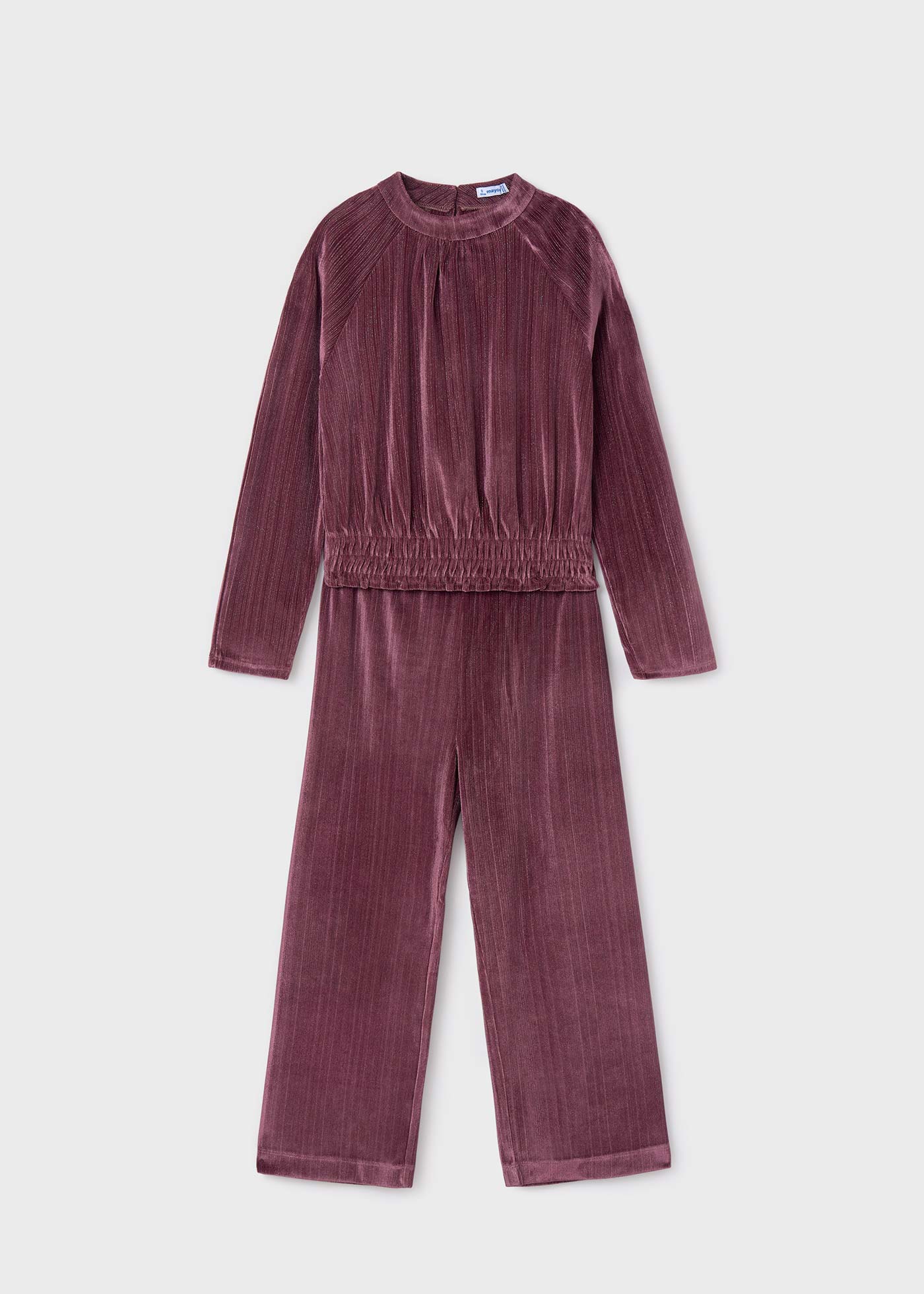 Girl Velvet Top and Trousers Set