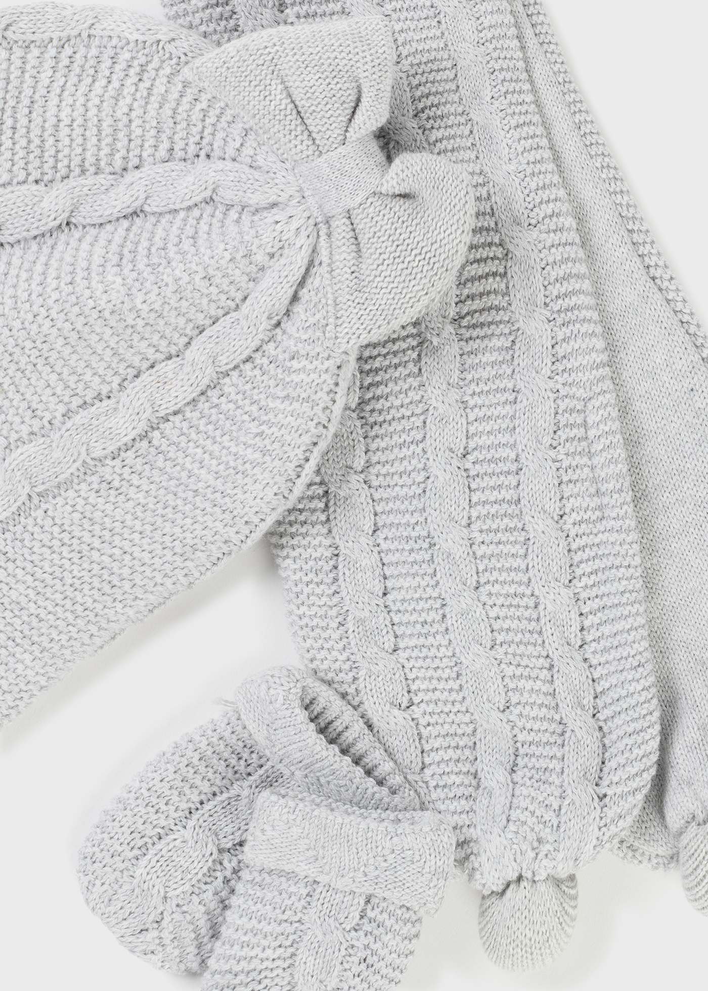 Newborn Girl 3 Piece Hat and Scarf Set