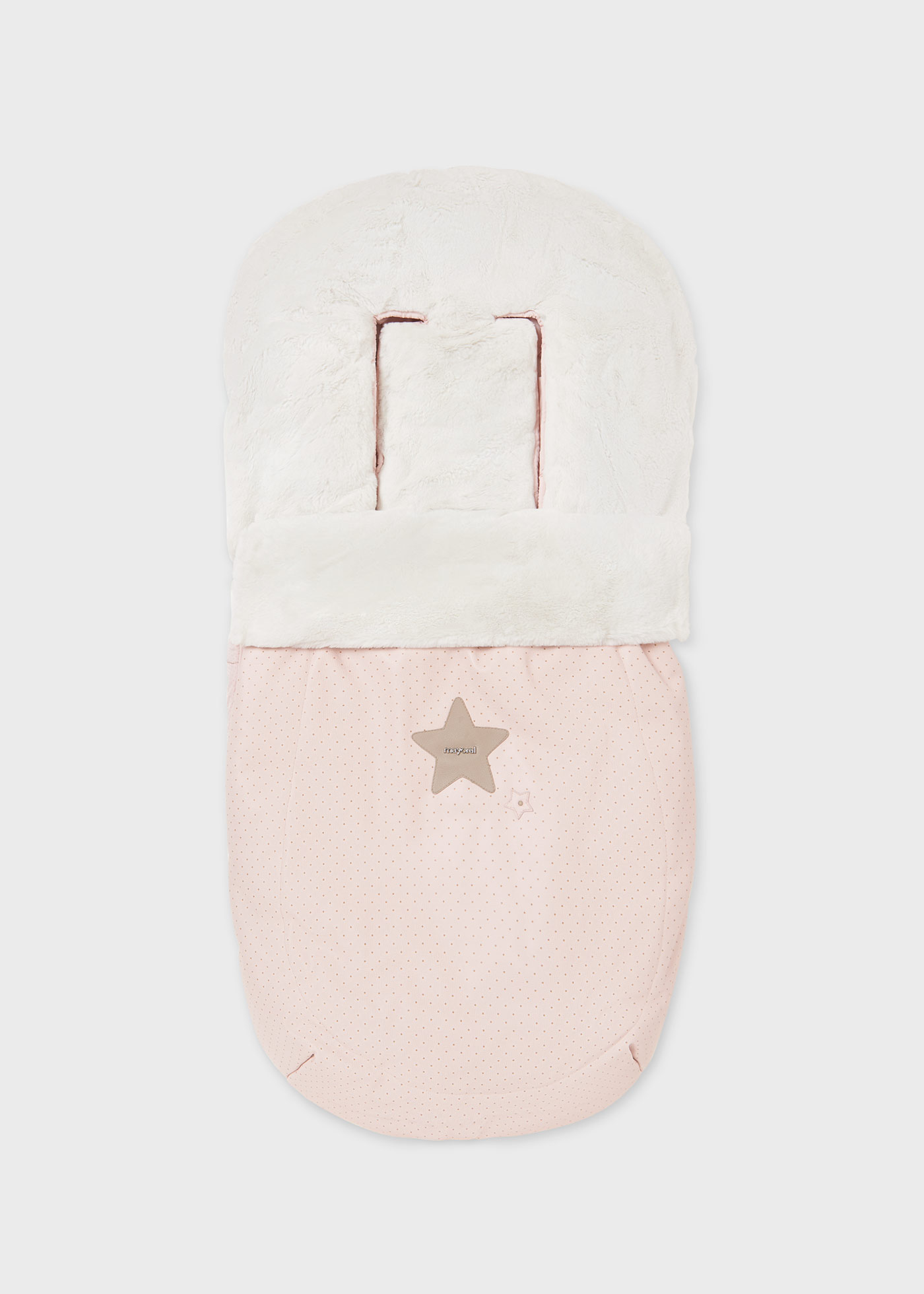 Faux fur footmuff for baby