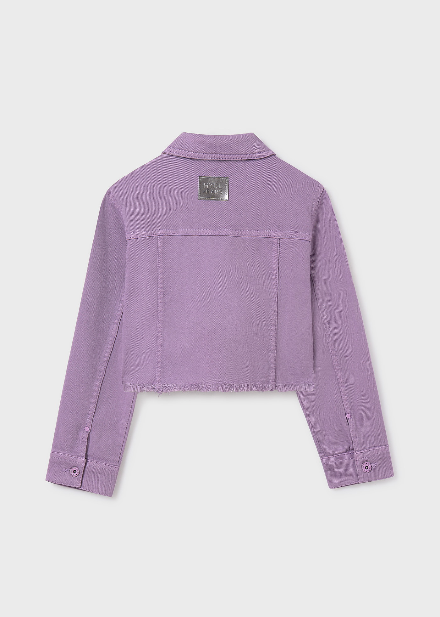 Girl twill frayed jacket