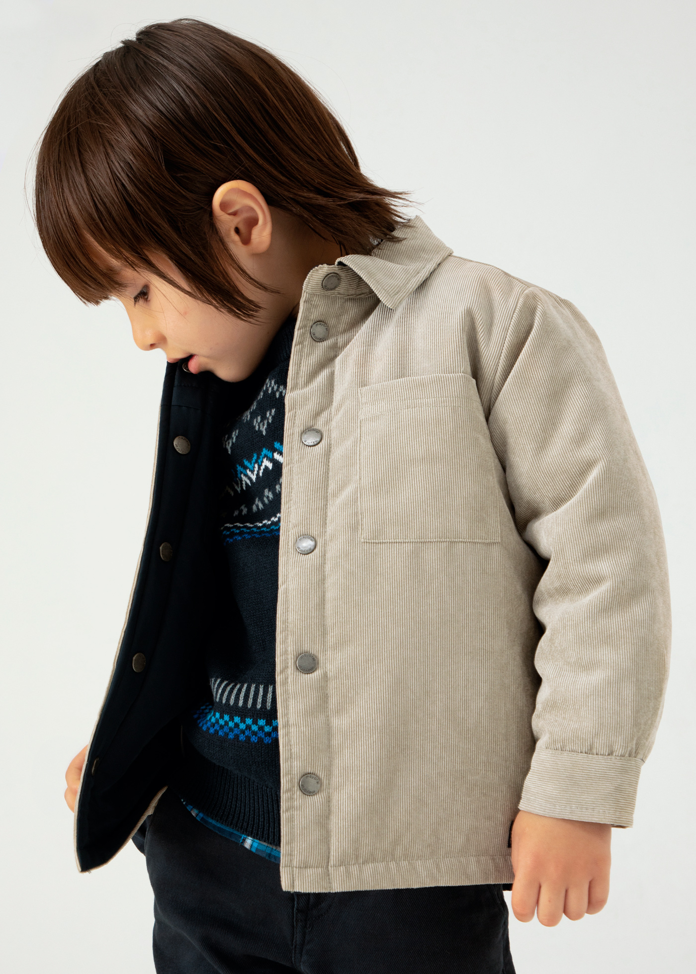 Boy Reversible Corduroy Shirt