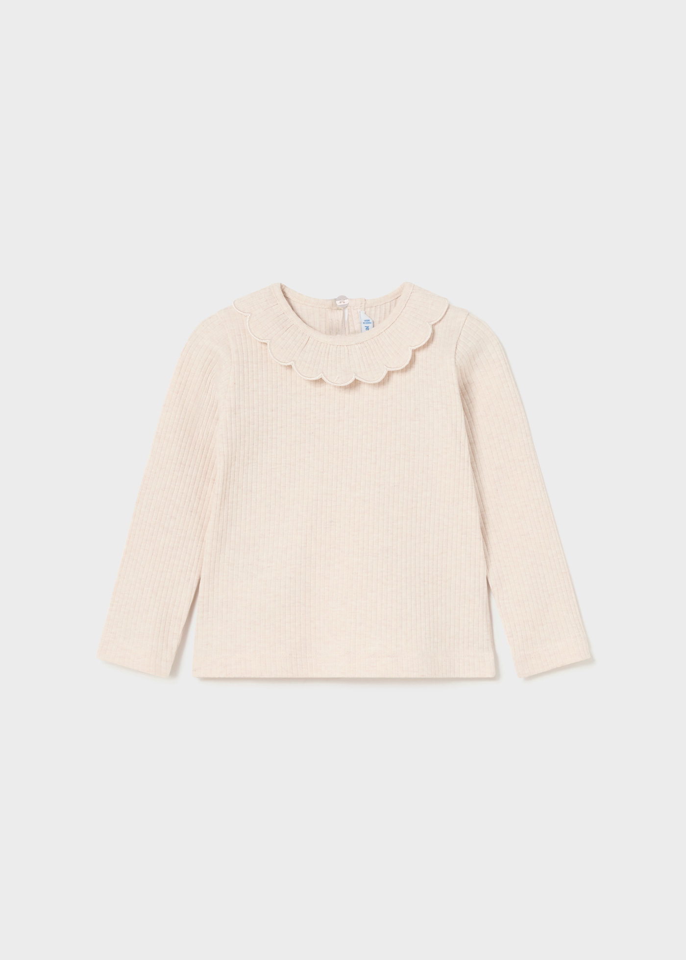 Baby Ribbed Ruffle Neck T-Shirt