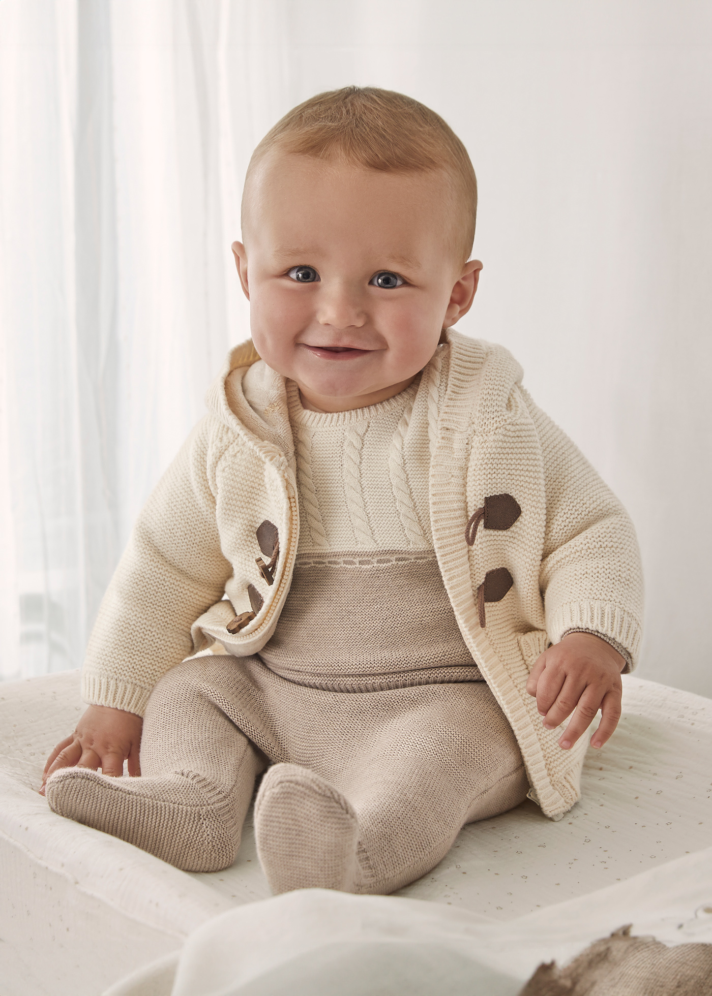 Newborn Boy Lined Cardigan