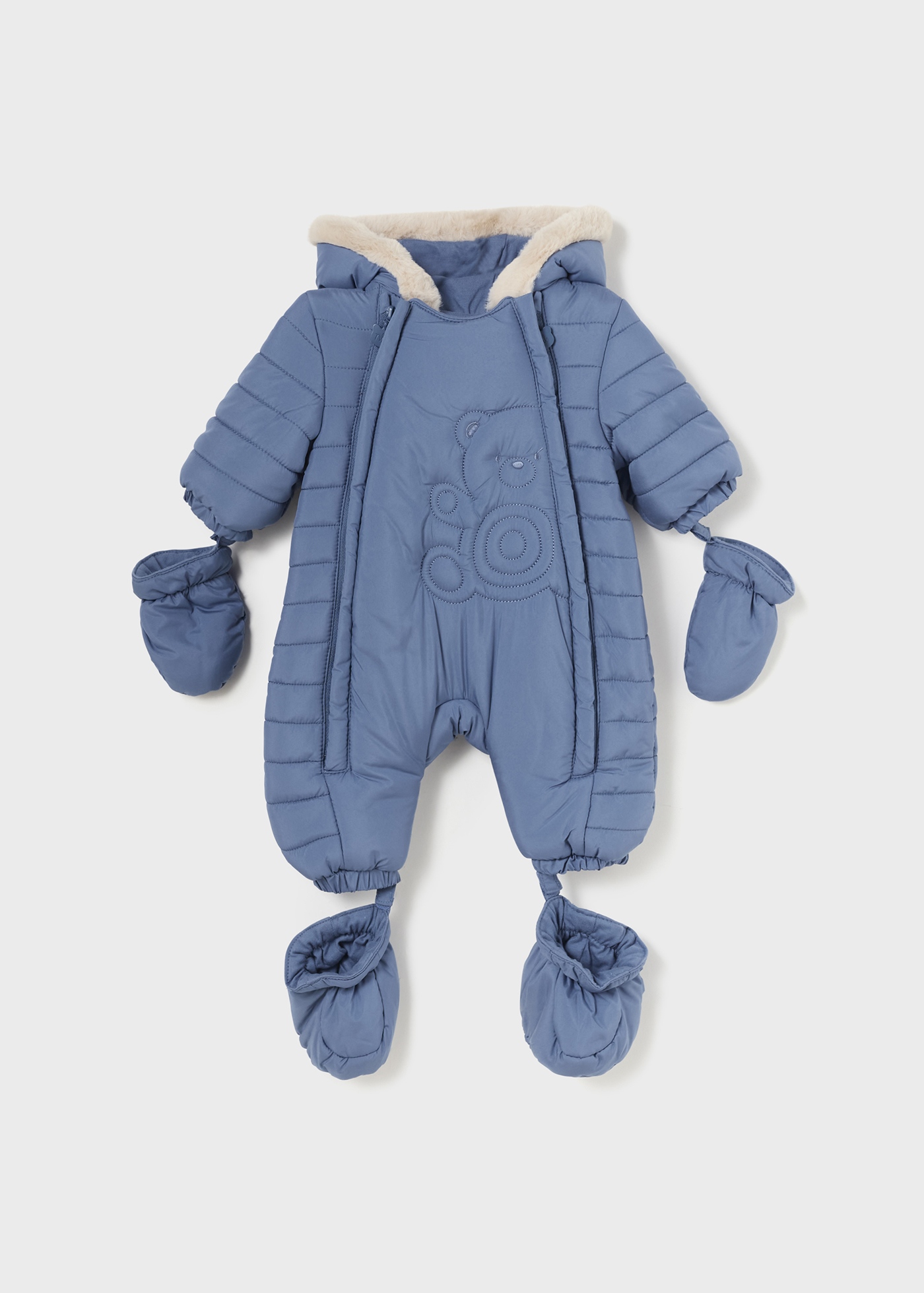 Newborn Boy Microfibre Snowsuit