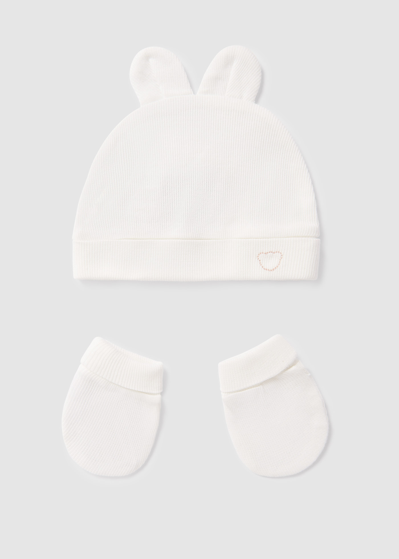 Baby hat and mittens set Better Cotton