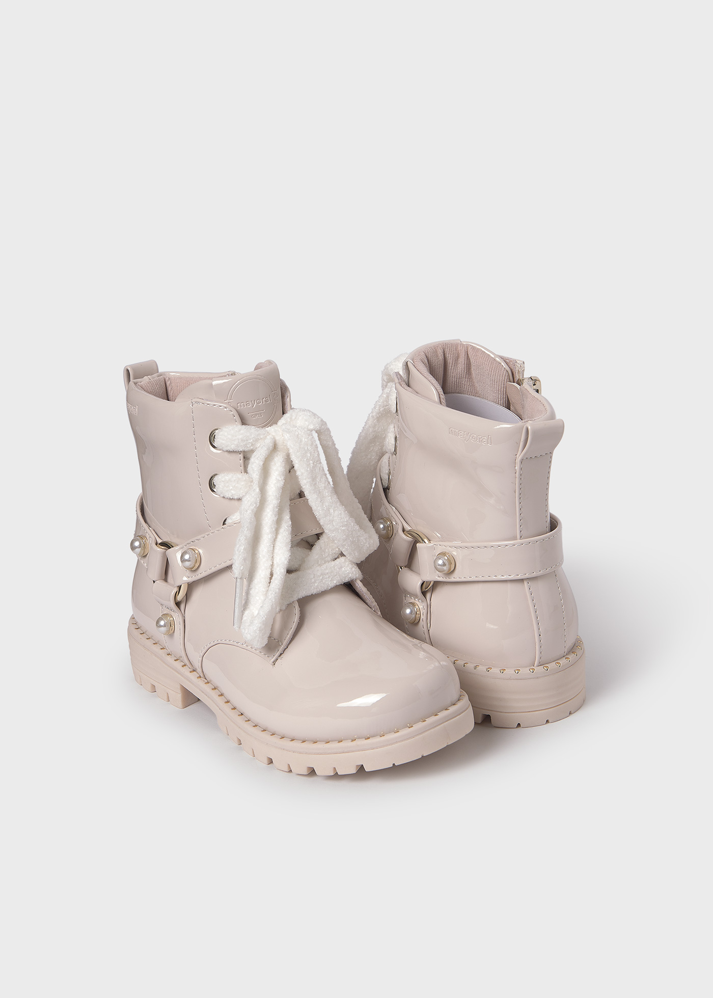 Girl Patent Biker Boots