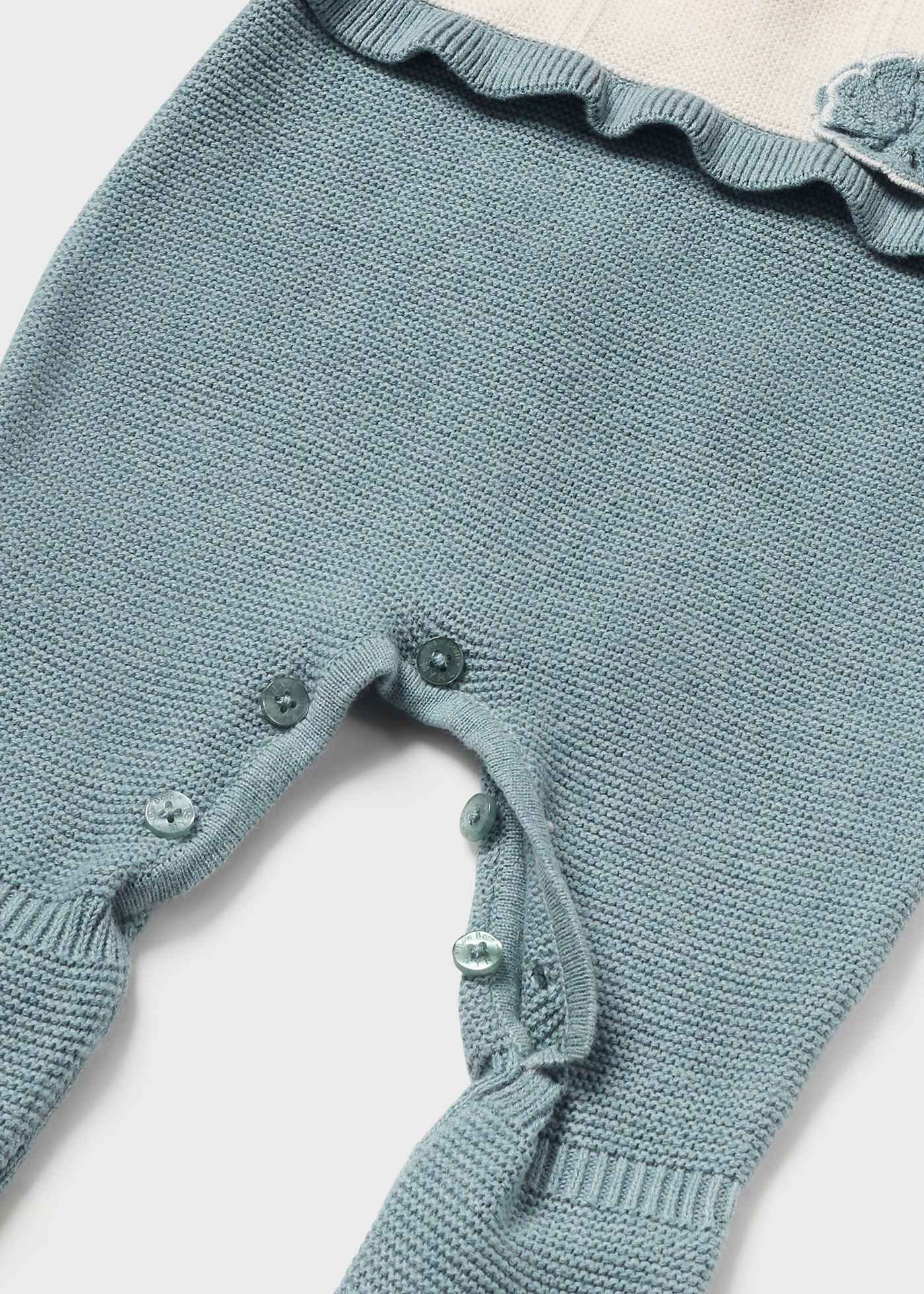 Newborn Girl Tricot Flower Romper