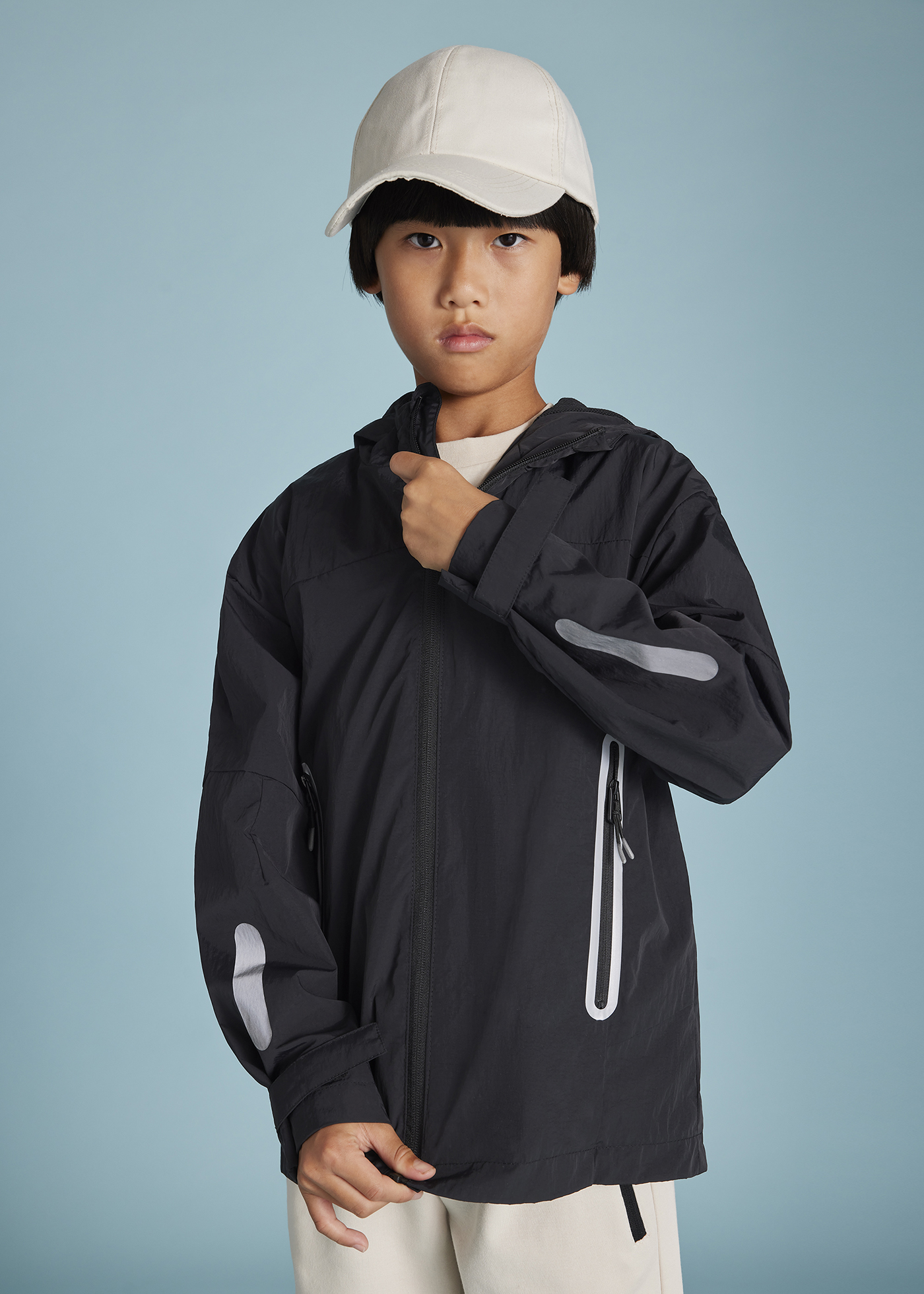 Boy contrast windbreaker