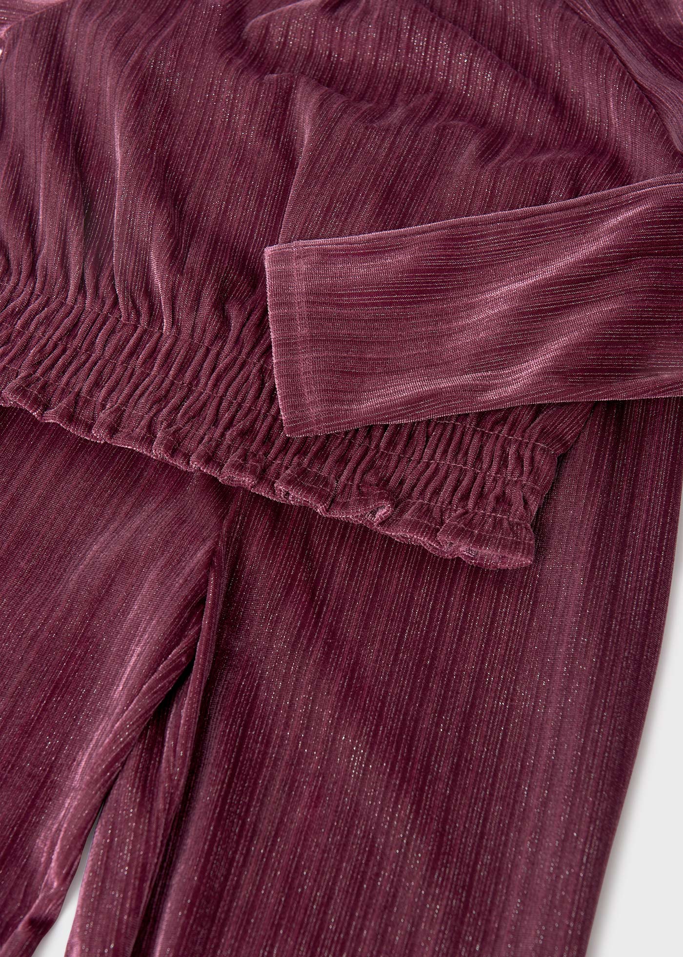 Girl Velvet Top and Trousers Set