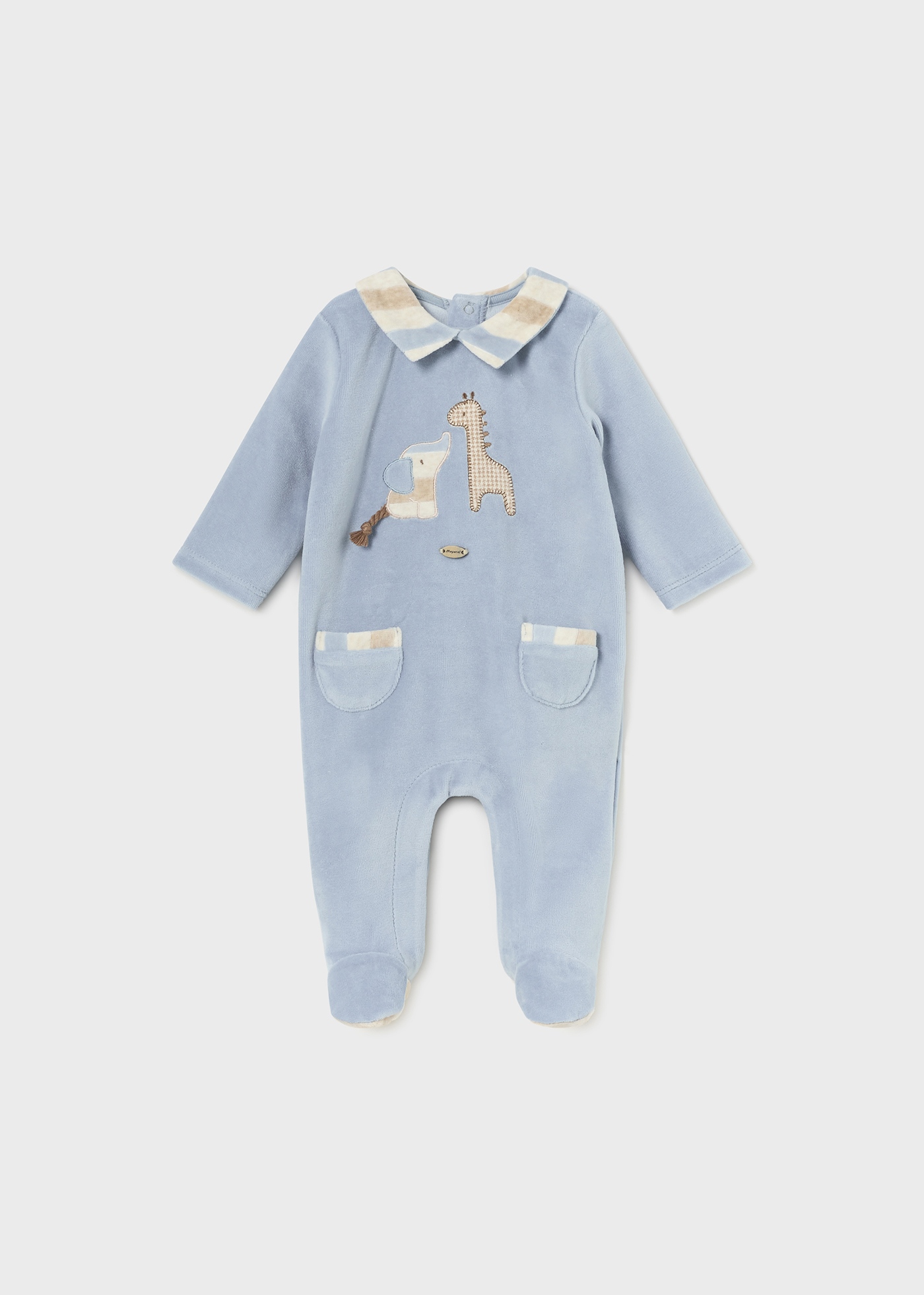 Newborn Boy Romper with Collar