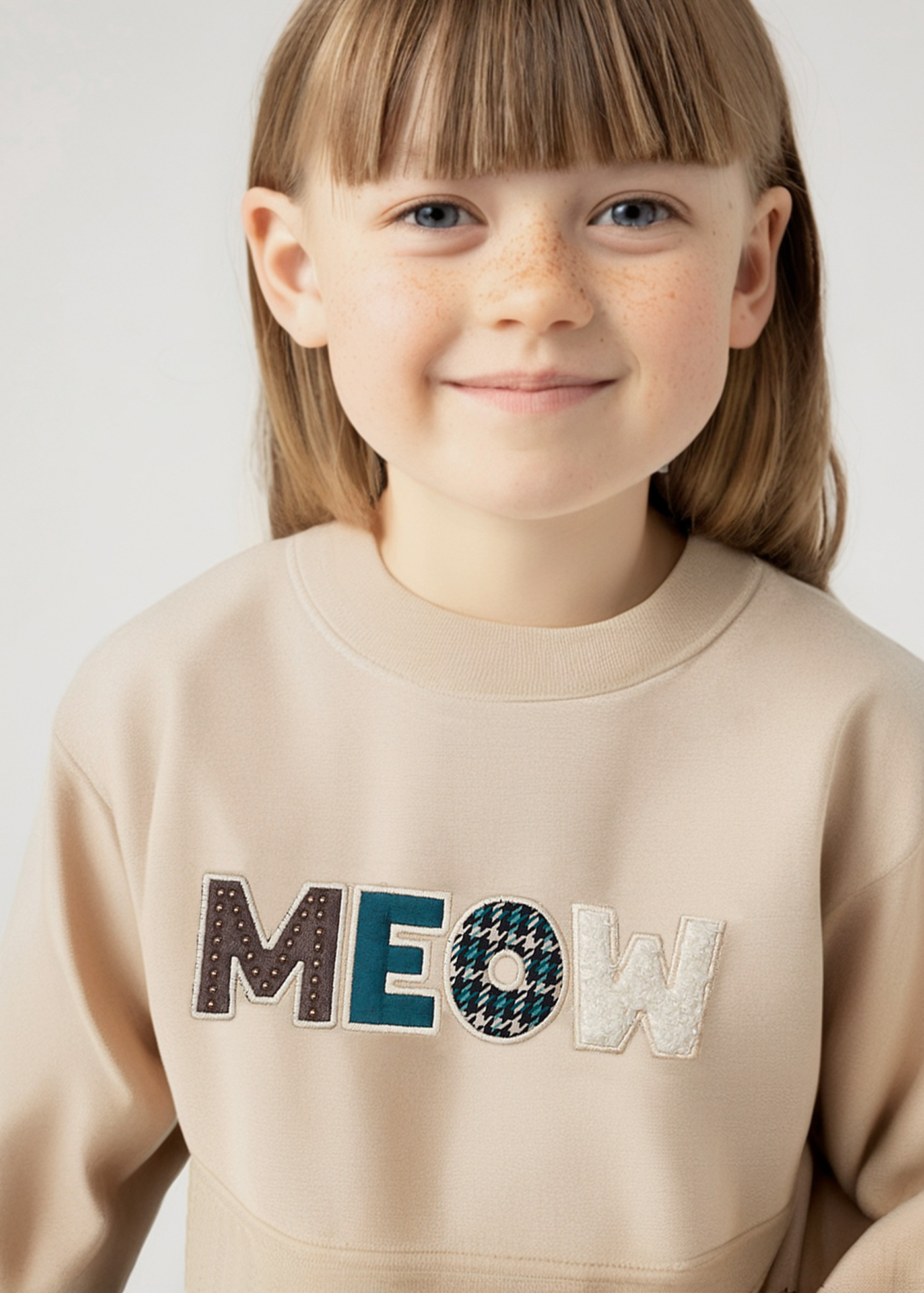 Girl Puffed Sleeve Sweatshirt